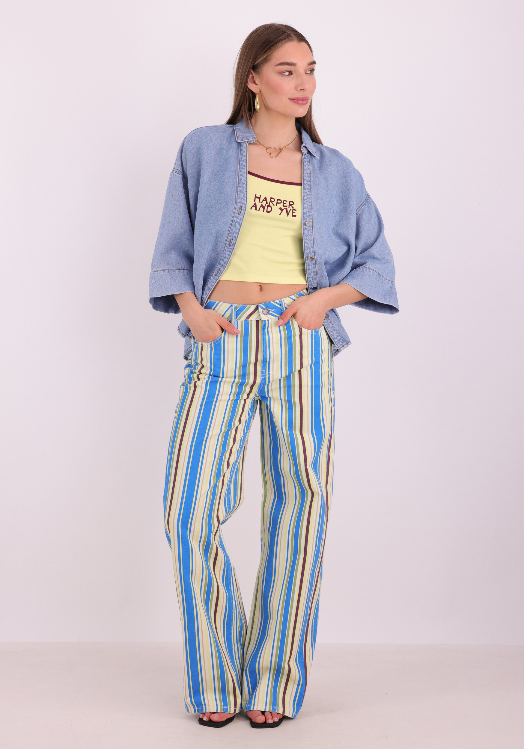 Harper & Yve Top Cally HS6P408 Geel