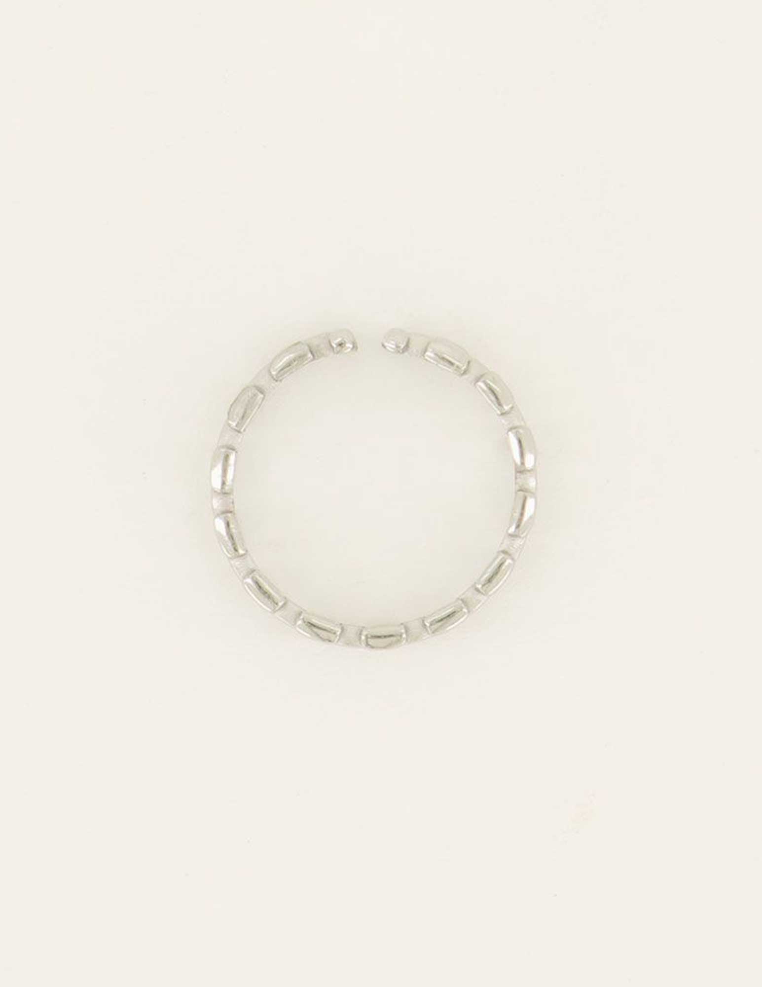 My Jewellery Ring met open schakels MJ07685 Zilver