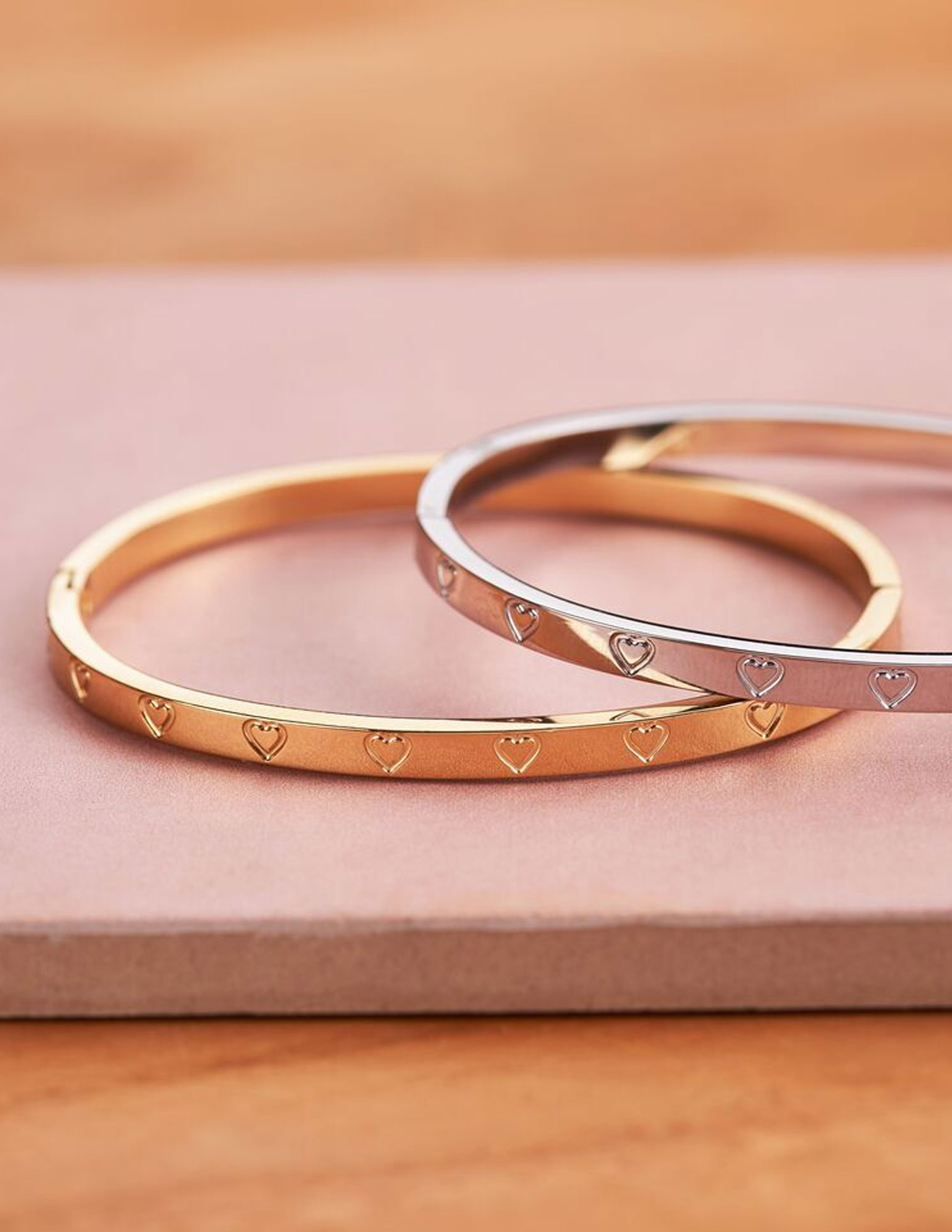 My Jewellery Bangle engraved hearts MJ07347 Zilver