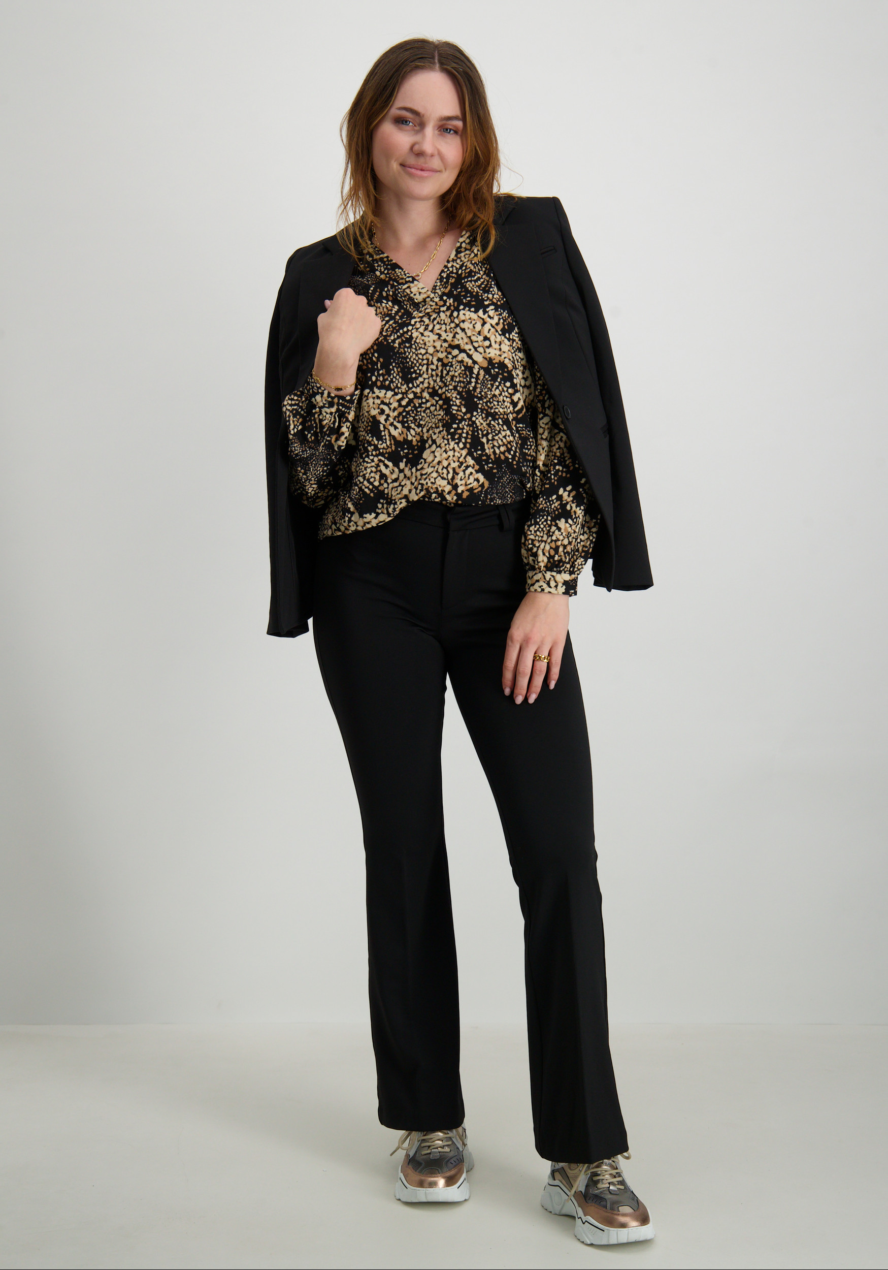 Vero moda Blouse Freya 10316566 Midden bruin