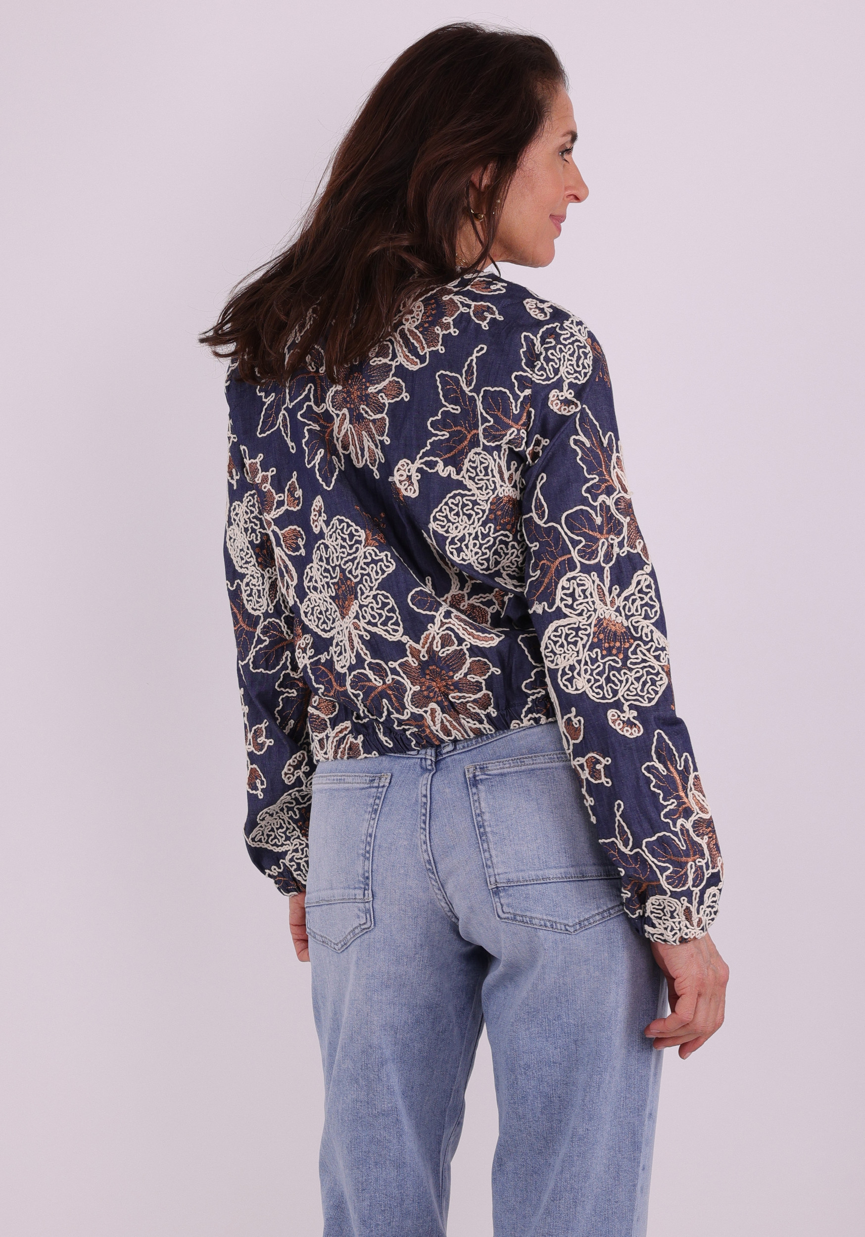 Geisha Bomberjacket 65123-20 Raf blauw