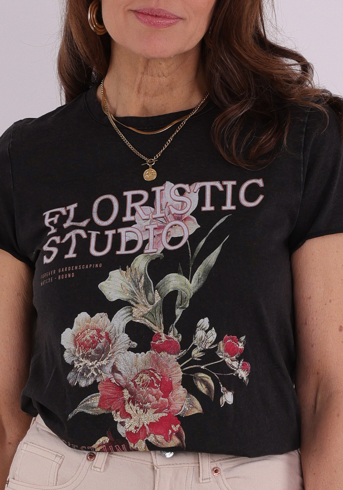 Only T-shirt Lucy 15215721 Antraciet