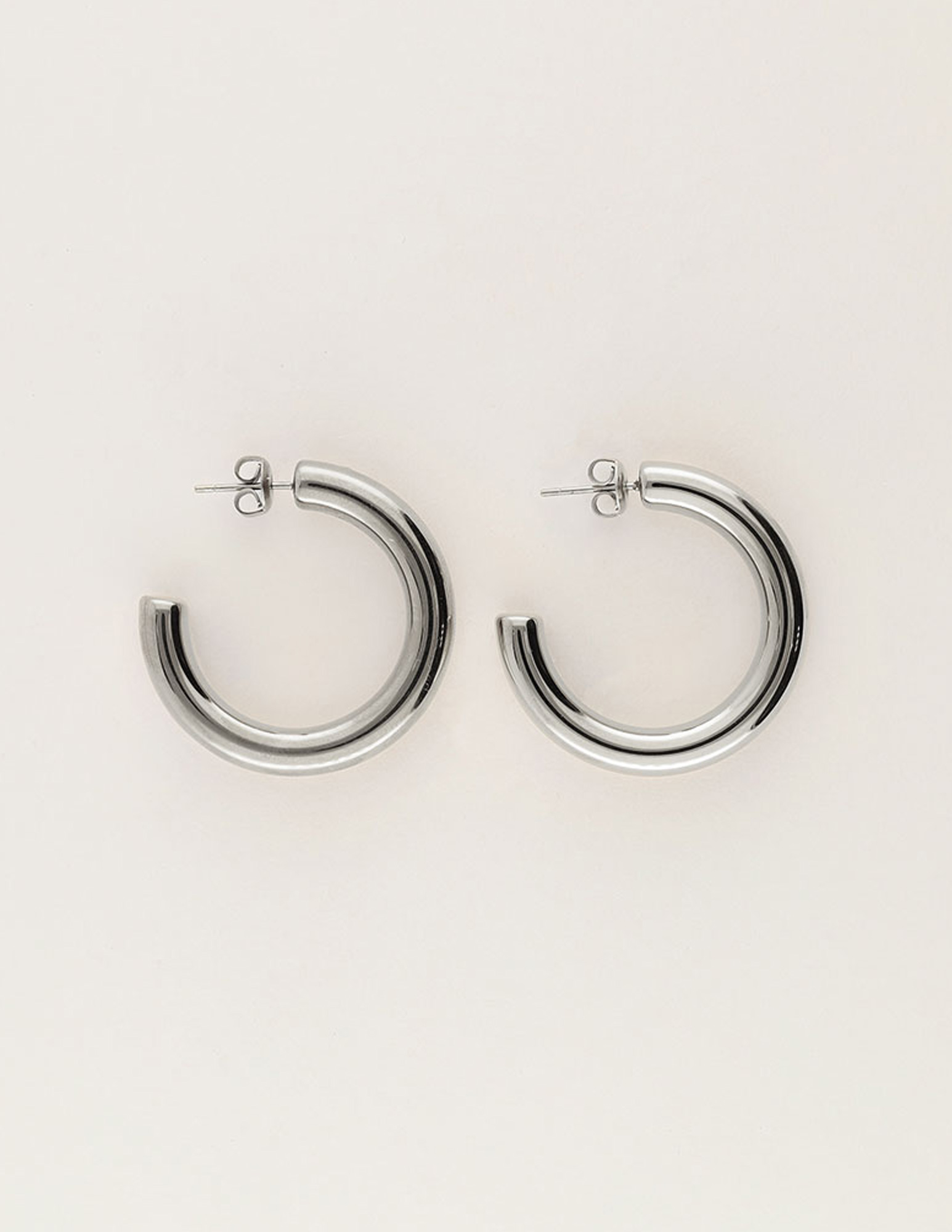 My Jewellery Bold statement oorringen medium MJ12770 Zilver