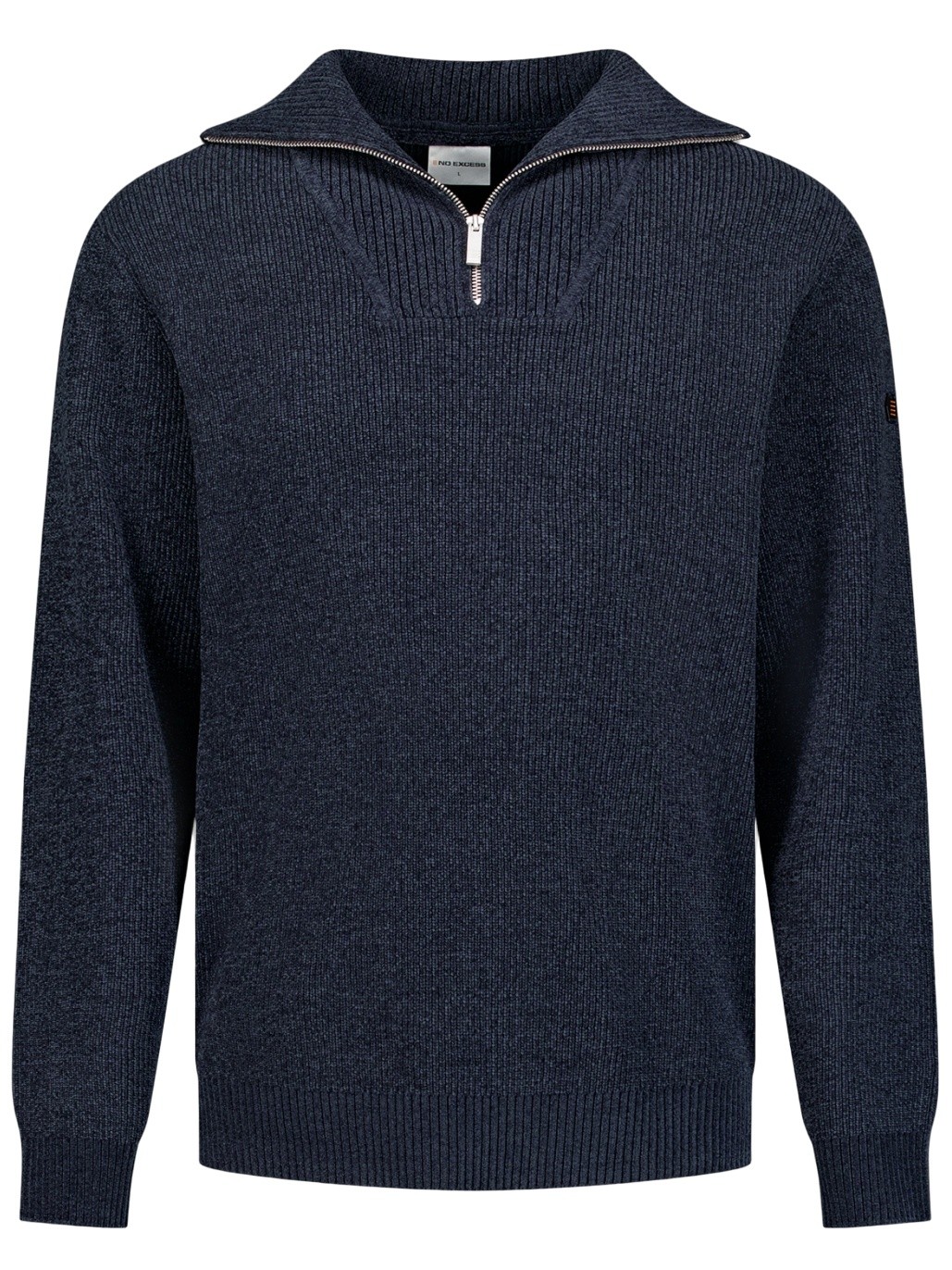 No Excess Trui Half zip 33210967SN Donker blauw