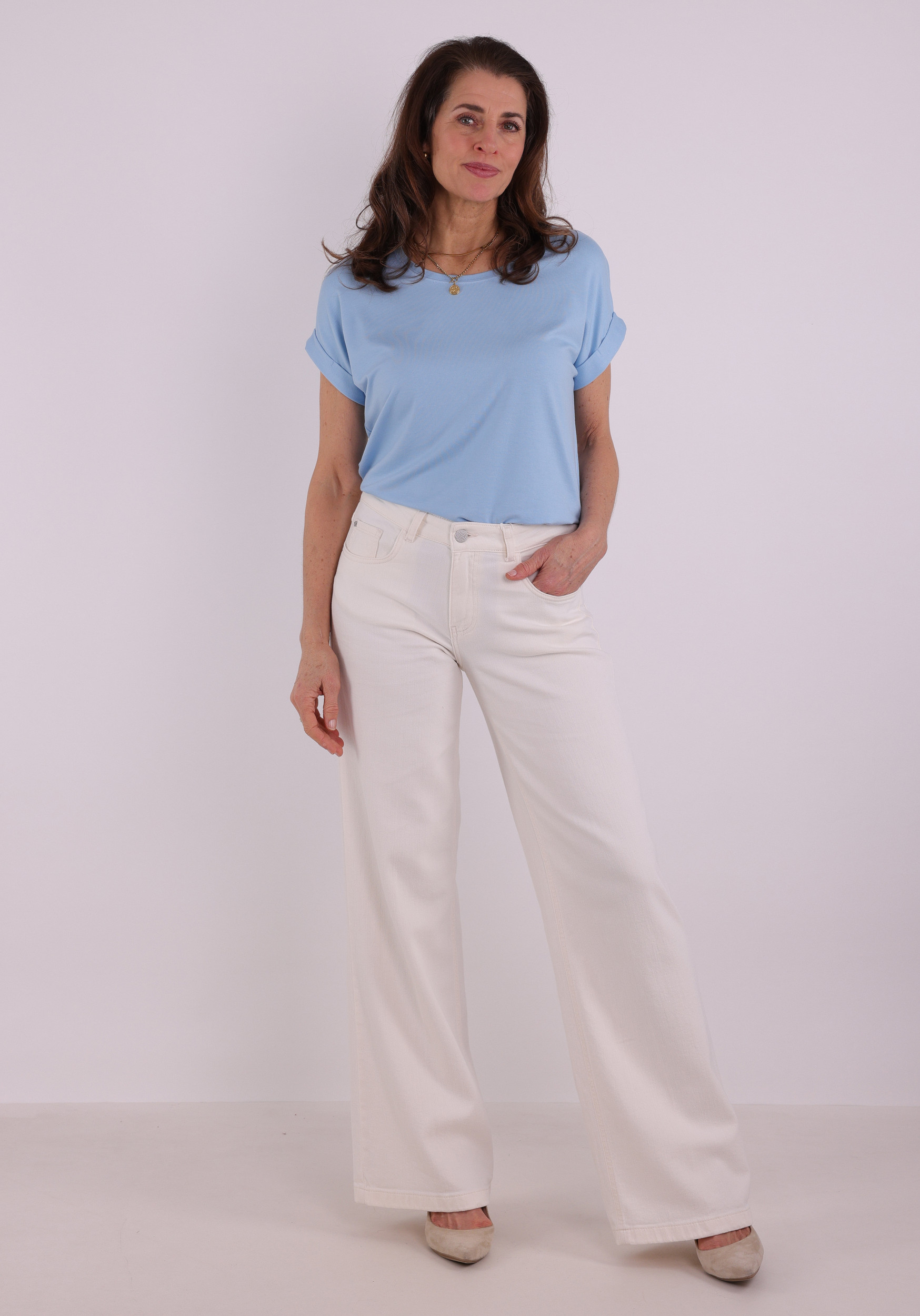 Only T-shirt Moster 15106662 Licht Blauw