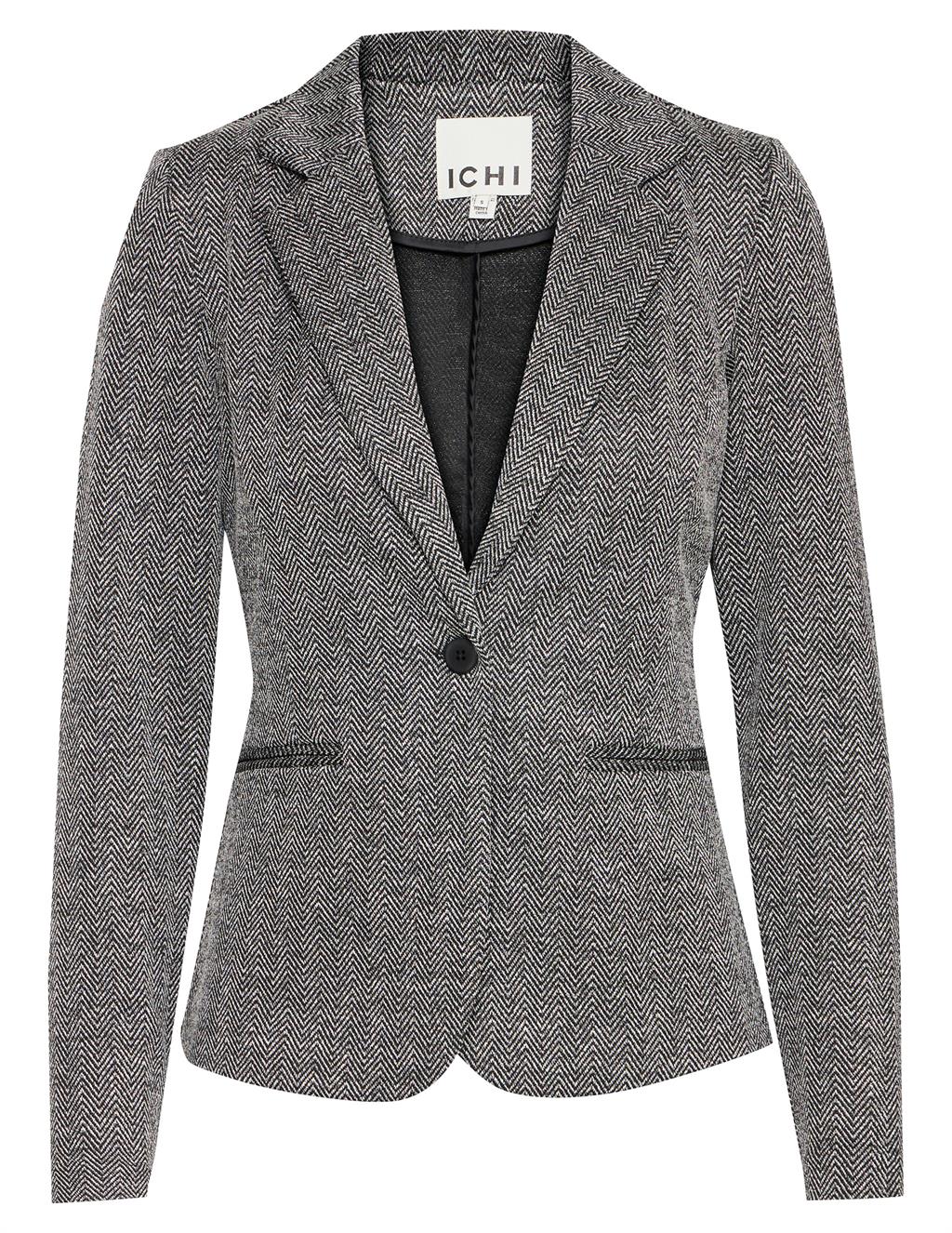 Ichi Blazer Kate 20121600 Zwart/Wit