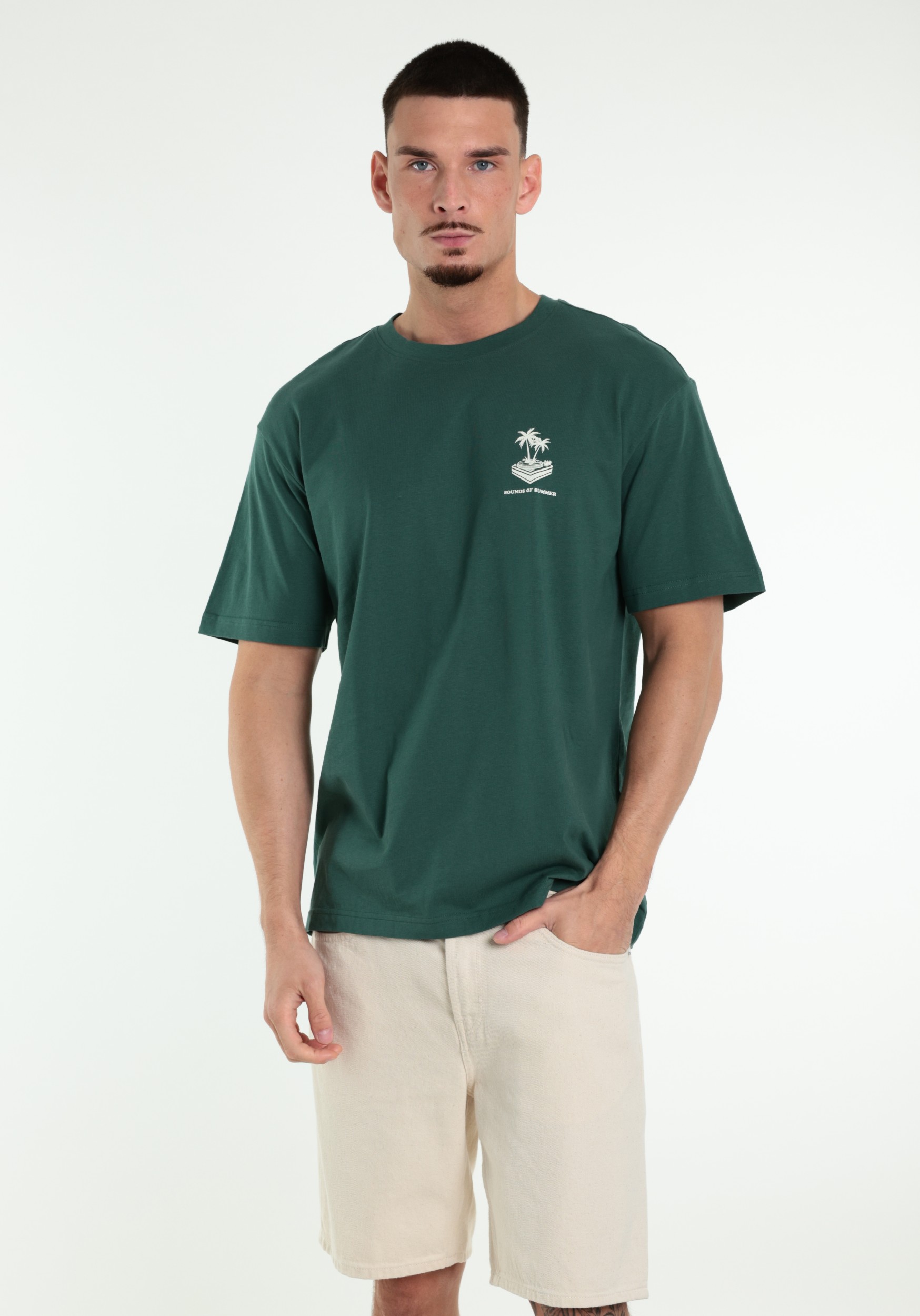 ONLY & SONS T-shirt Vibes 22039617 Donker groen