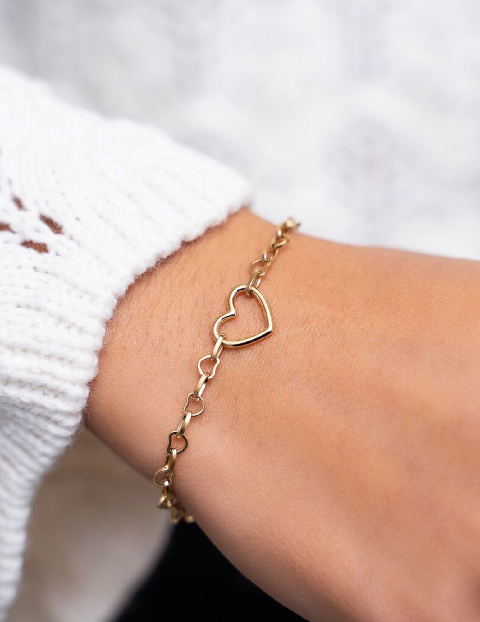 My Jewellery Armband met klein open hart MJ09695 Goud