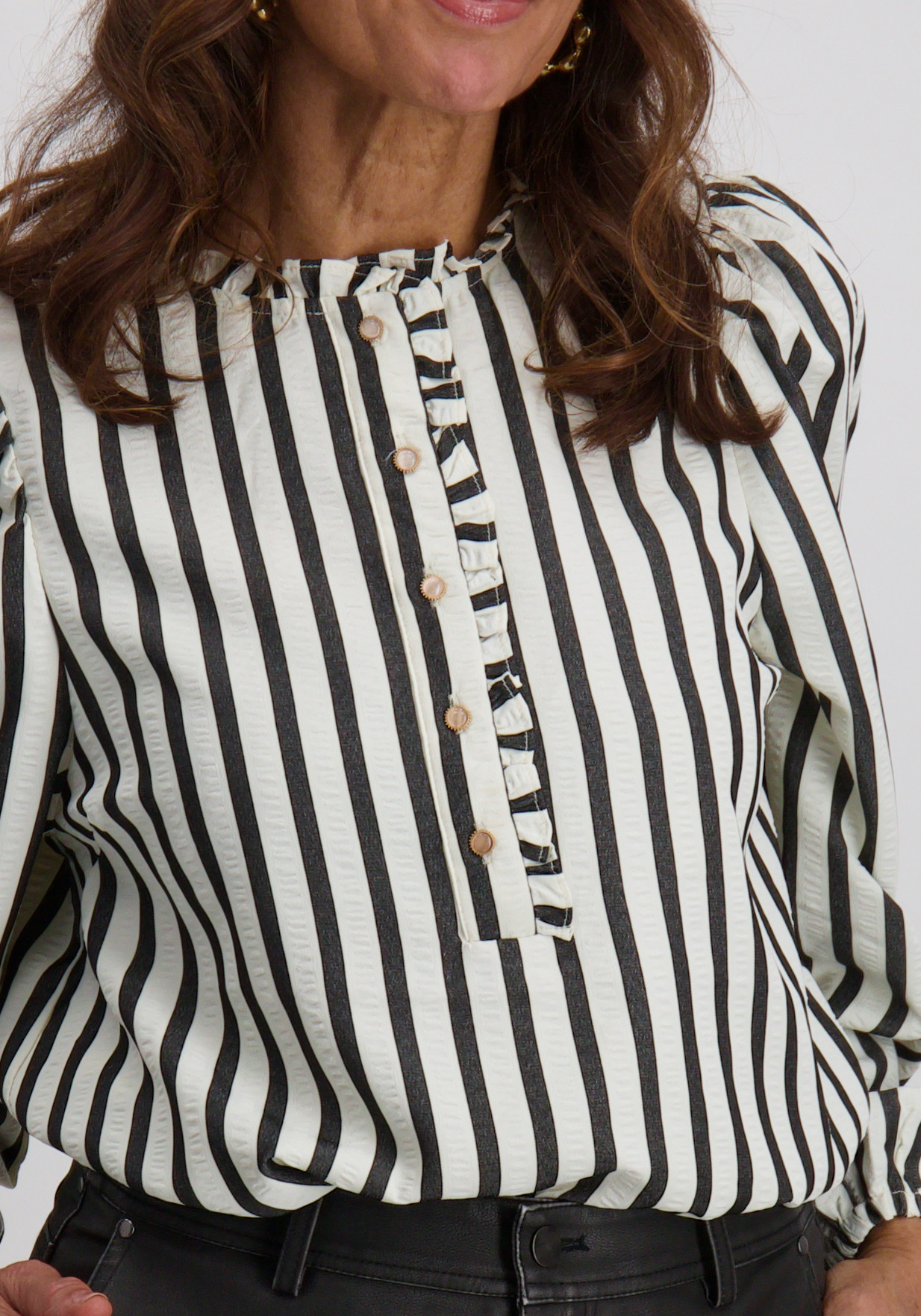 FREE|QUENT Blouse Noto 204913 Zwart/Wit