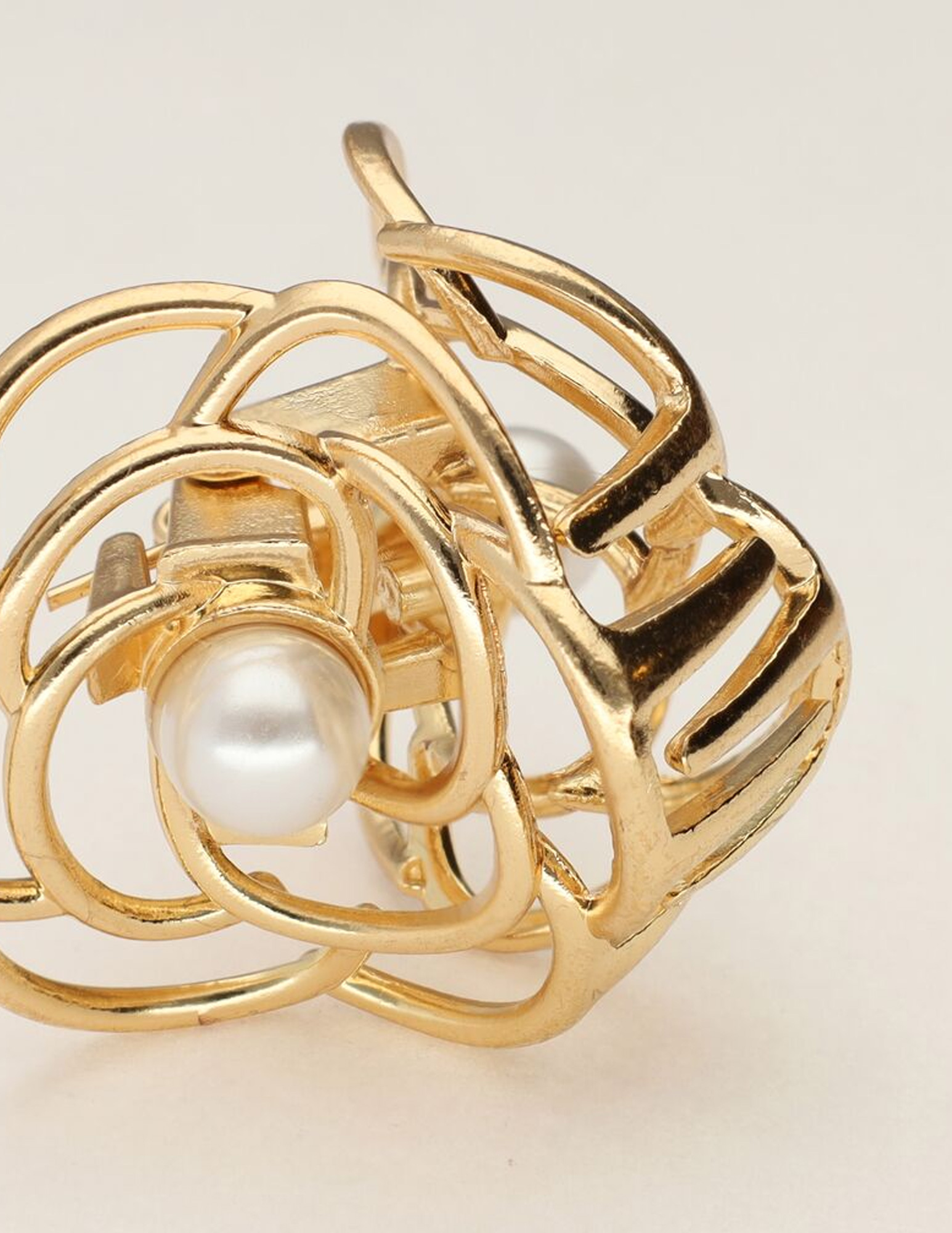 My Jewellery Haarclip roos met parel MJ11720 Goud