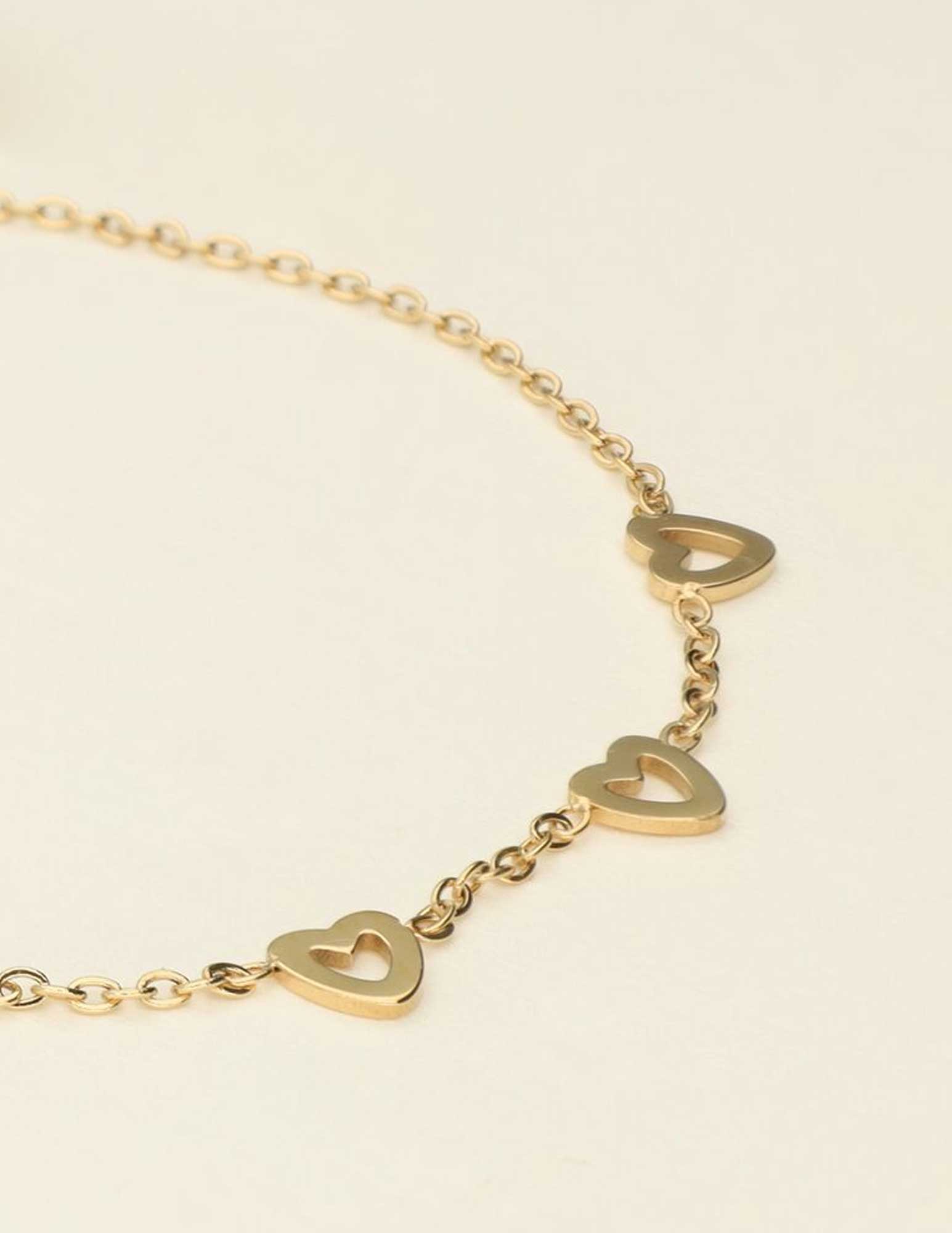 My Jewellery Armband met hartjes MJ09231 Goud