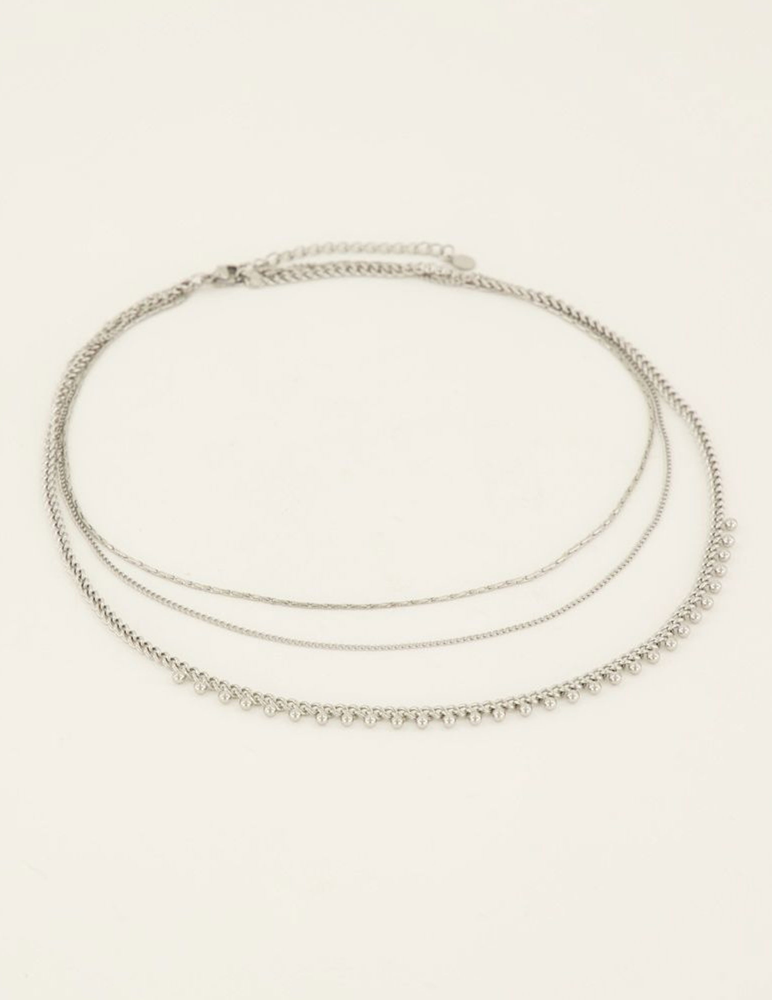 My Jewellery Ketting 3 lagen MJ07881 Zilver