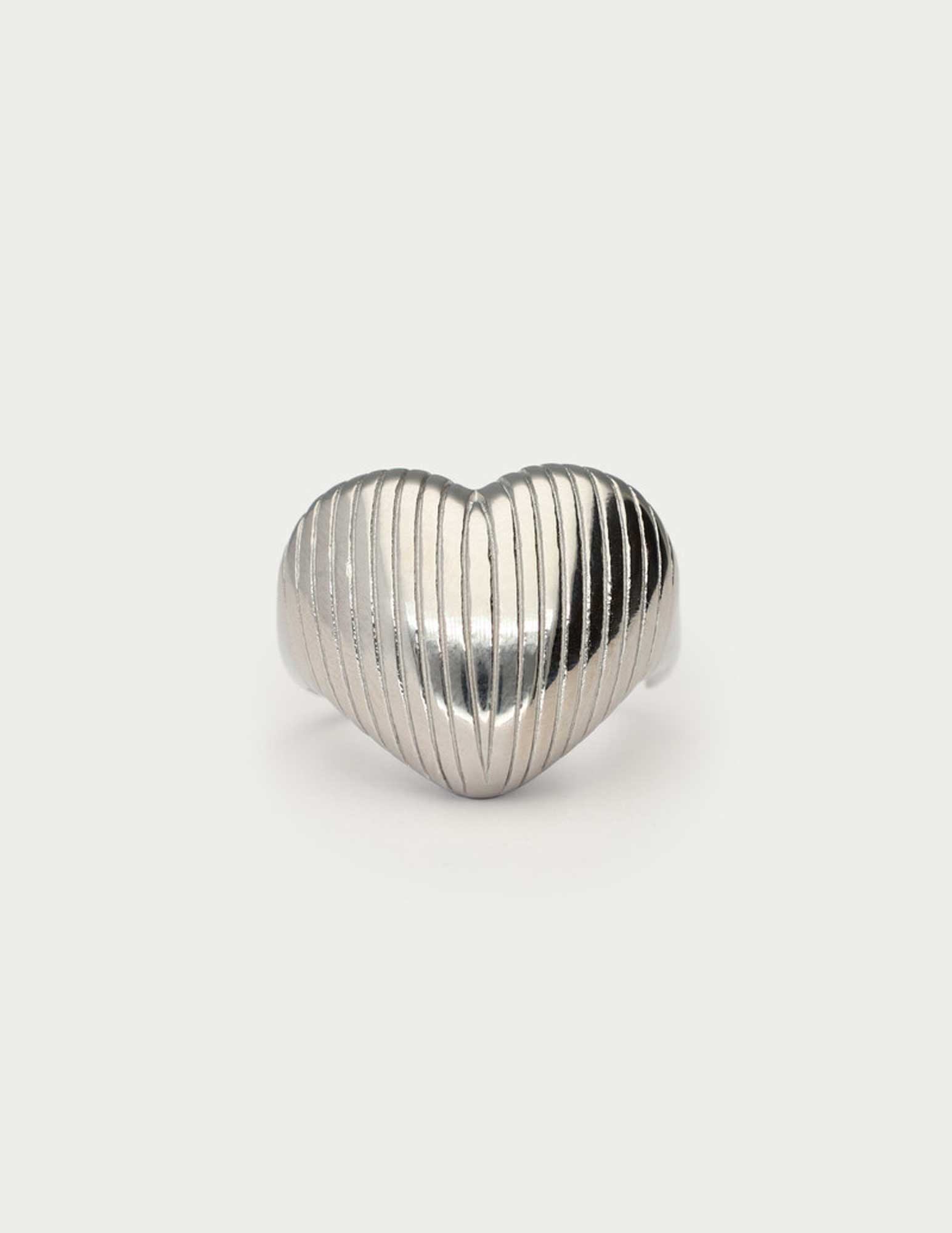My Jewellery Stripe heart ring MJ13128 Zilver