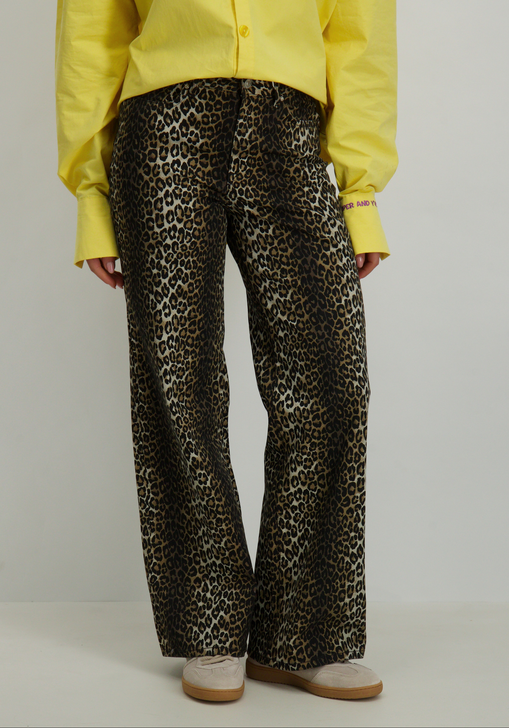 Only Broek Madison Leopard 15340798 Bruin