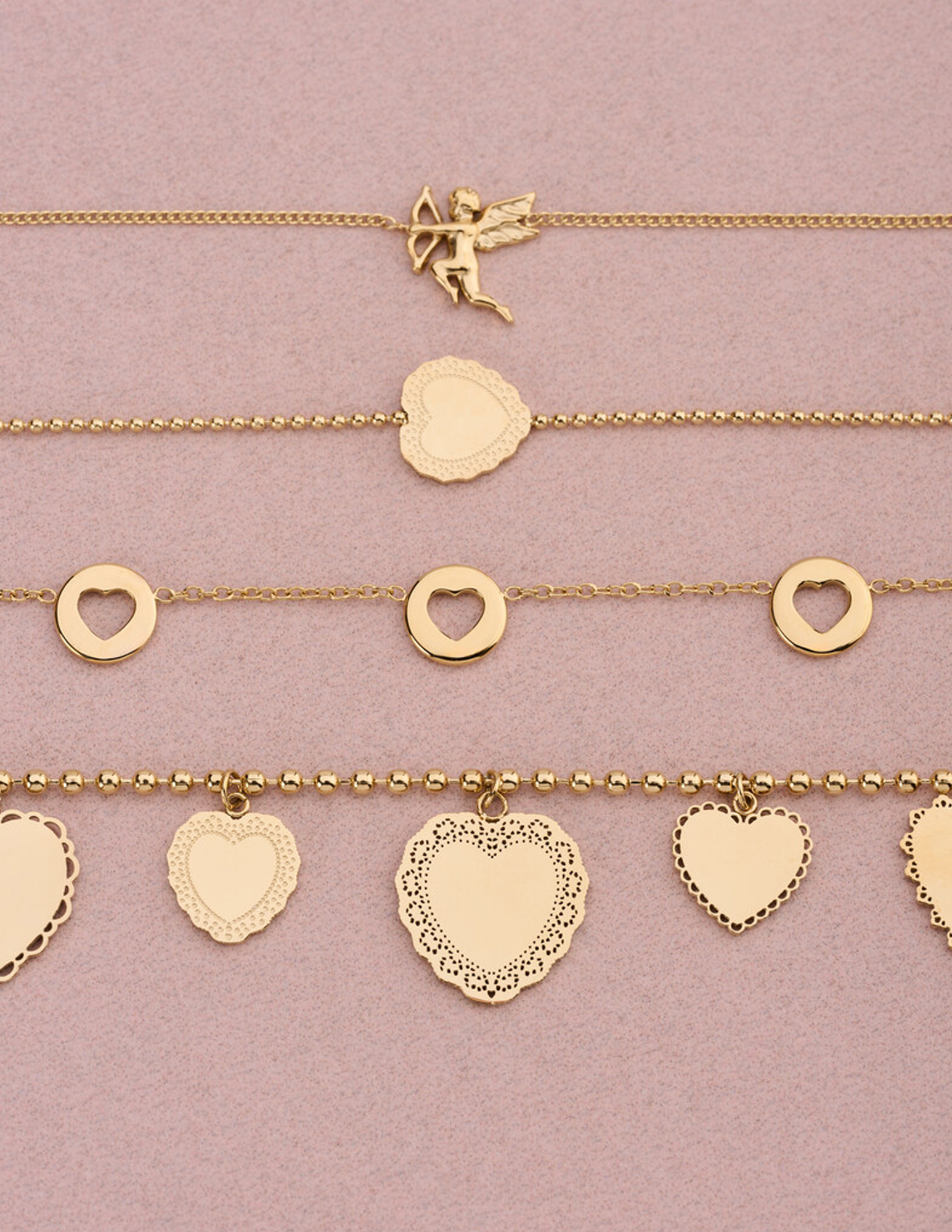 My Jewellery Love armband met hartvormige bedel MJ15264 Goud