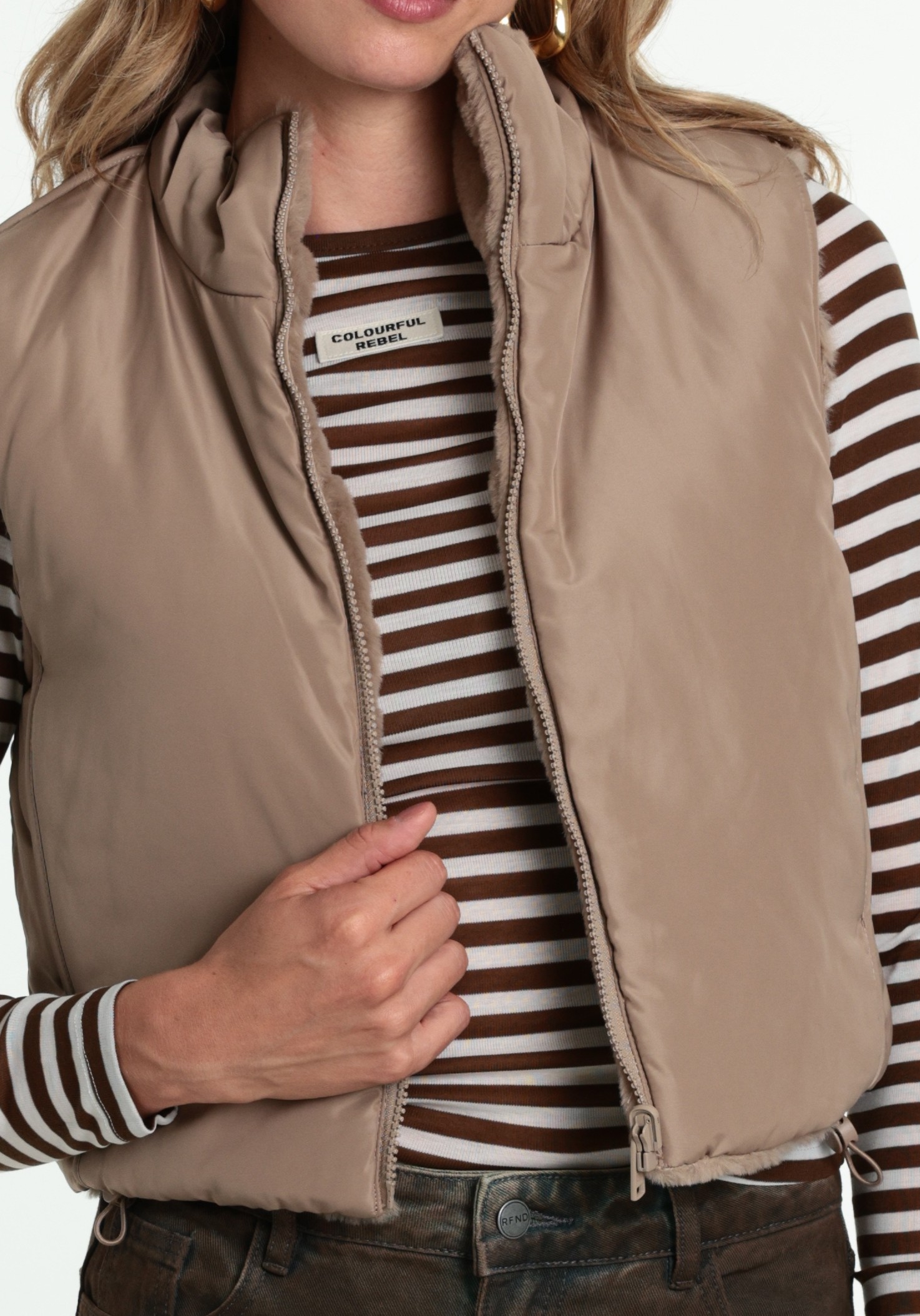 ONLY Bodywarmer Dana 15348986 Donker beige