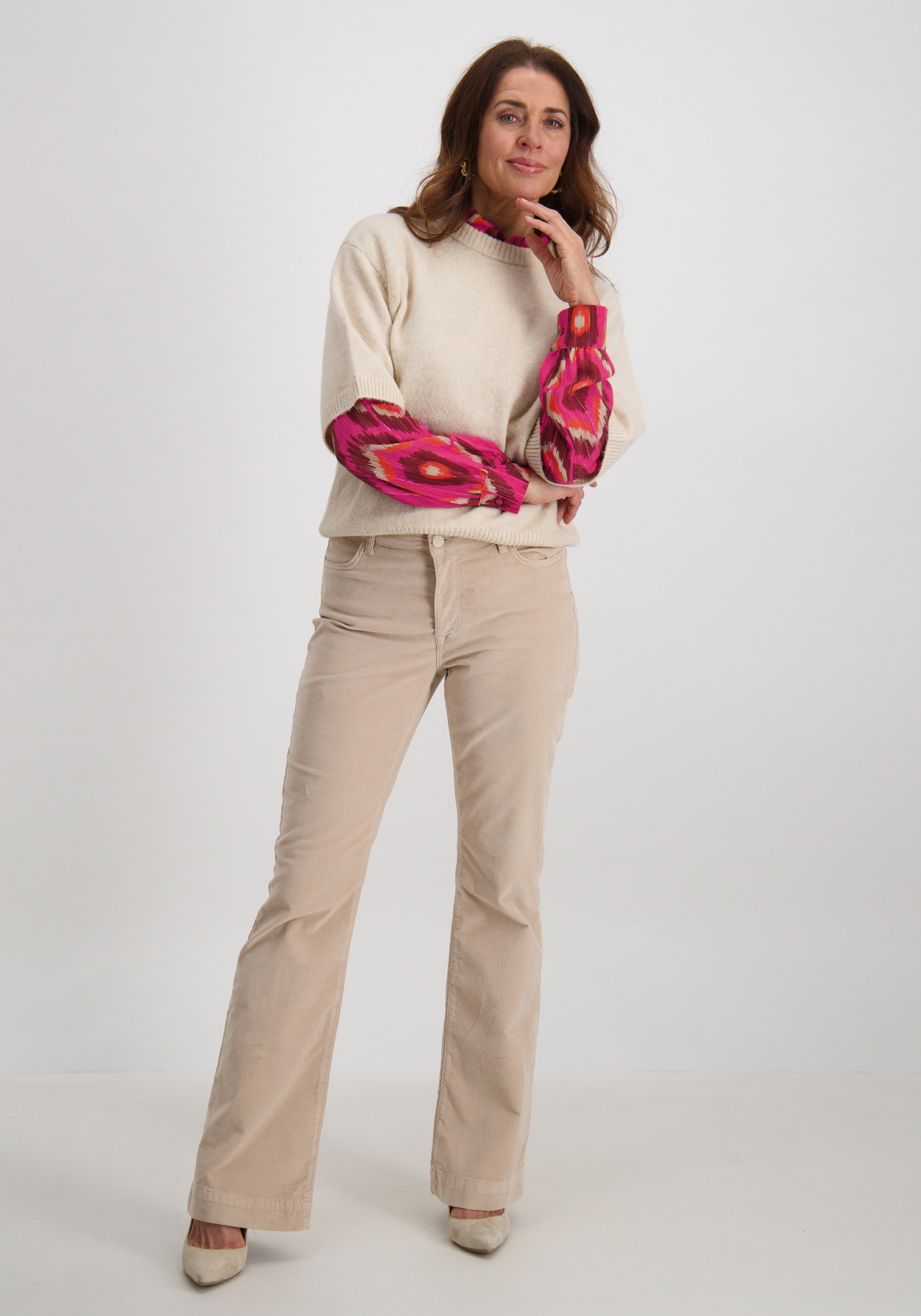 Geisha Blouse all-over print 53635-20 Rose