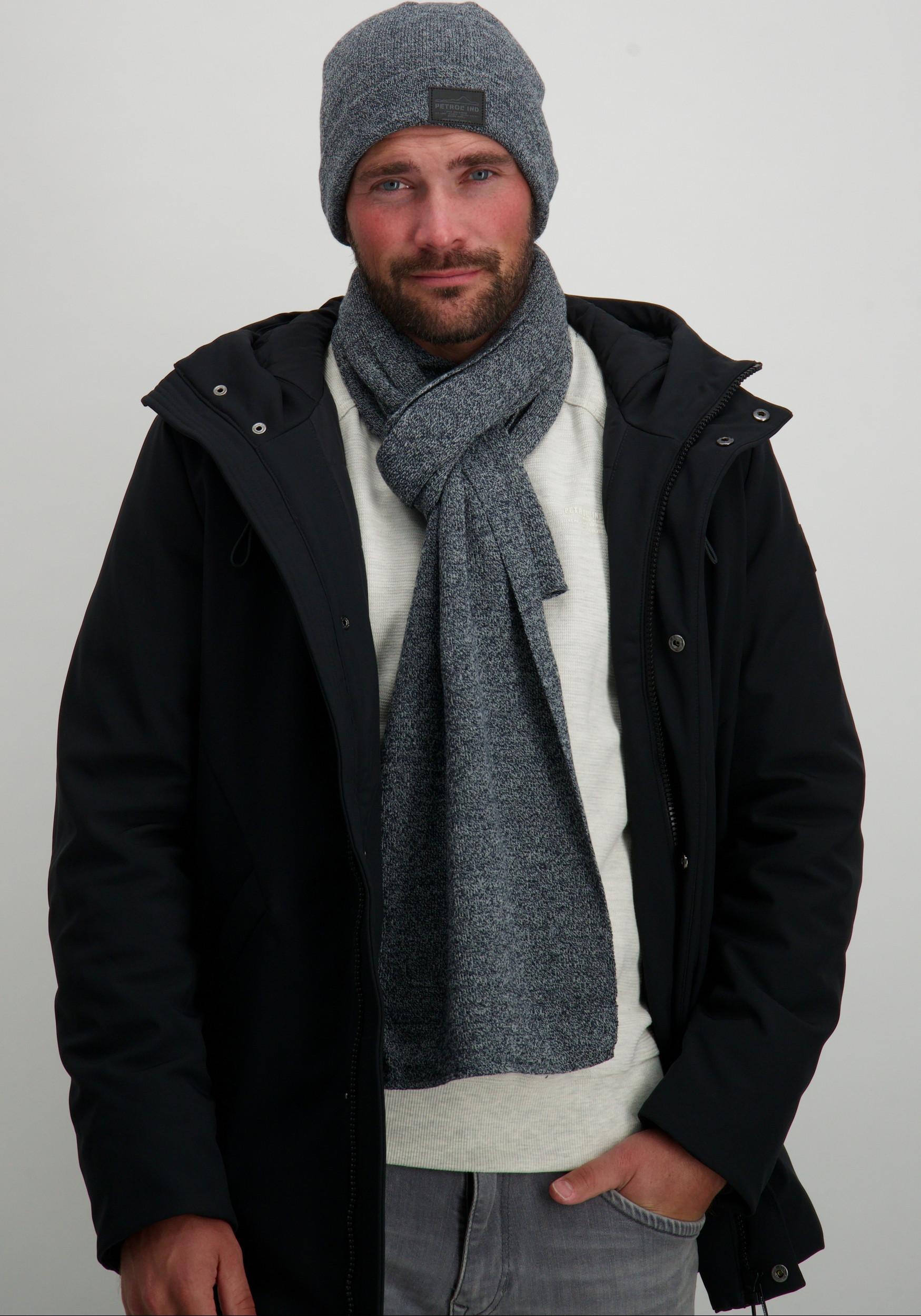 Petrol Sjaal M-3040-SCR827 Donker blauw