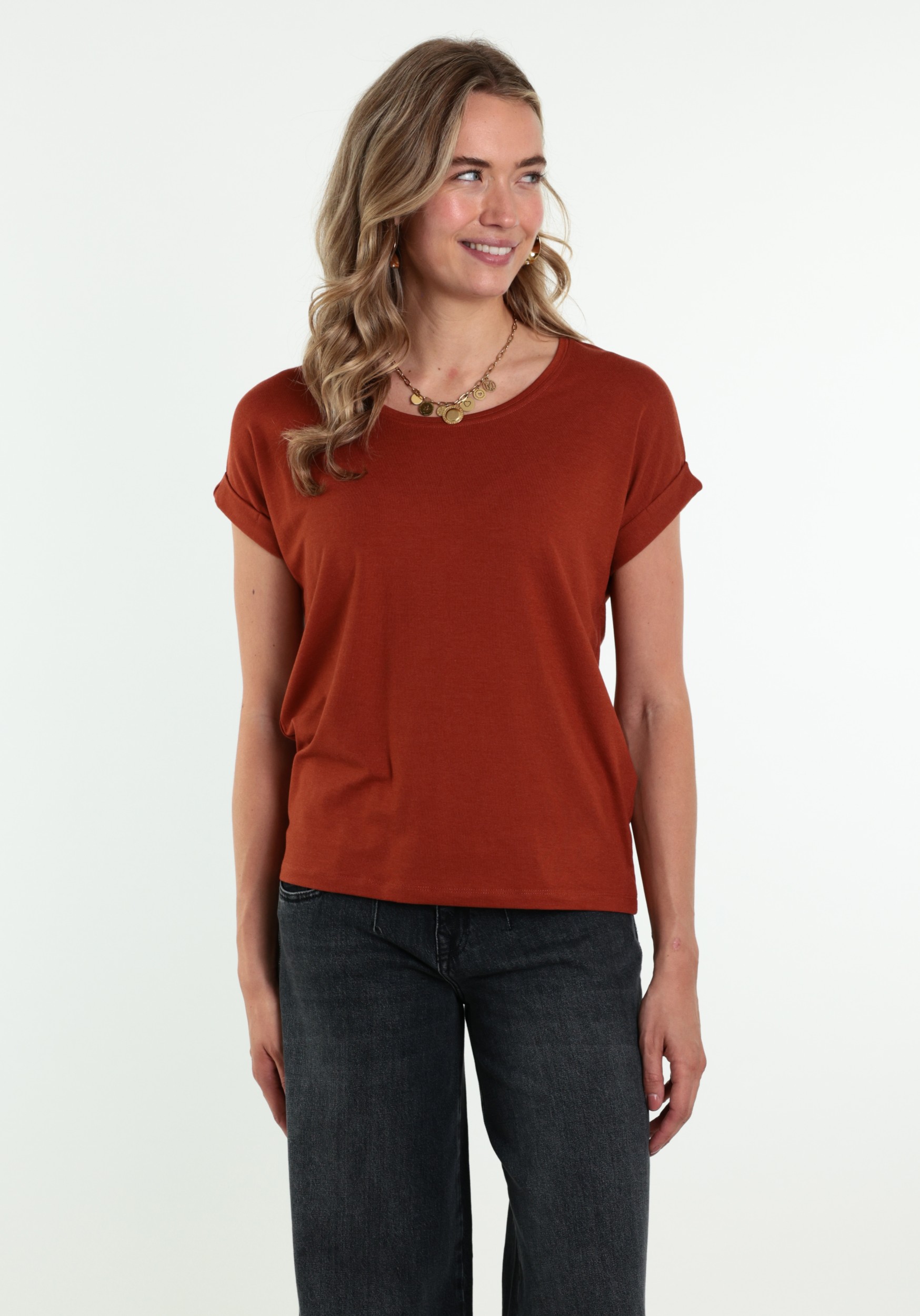 ONLY T-shirt Moster 15106662 Donker Oranje