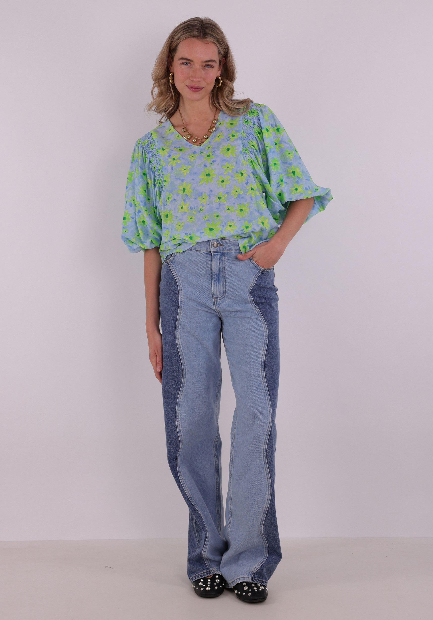 FREE|QUENT Blouse Jovi 208165 Licht blauw