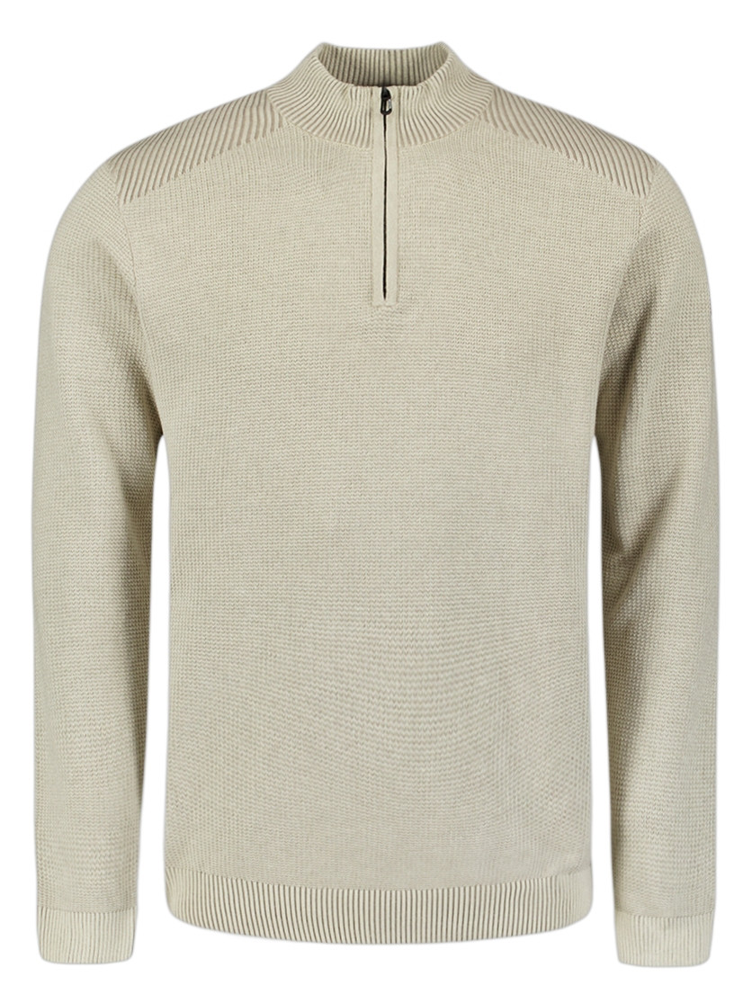No Excess Half zip pullover 29230813SN Zand