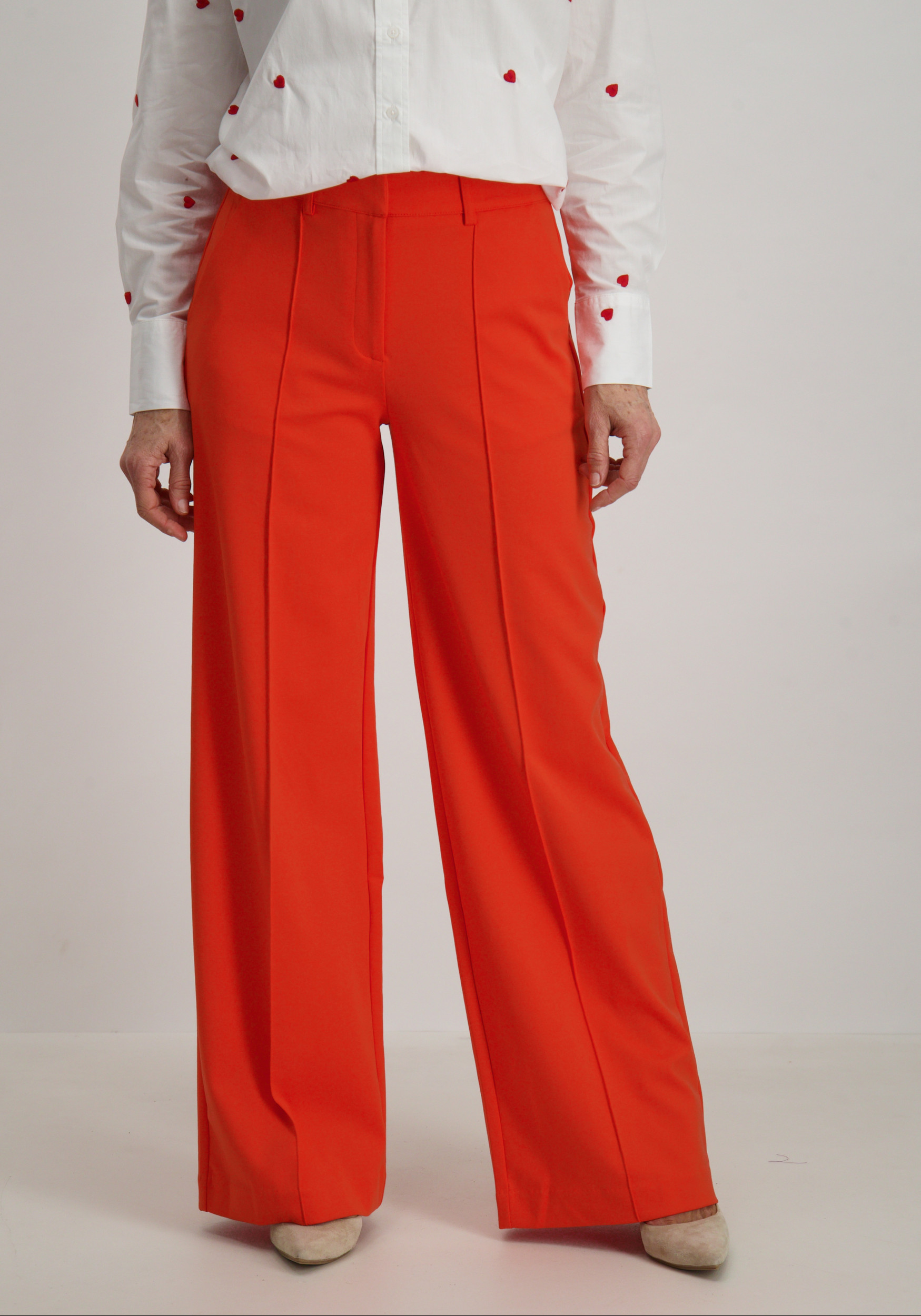 Ichi Ichi kate broek 20116768 LONG Oranje