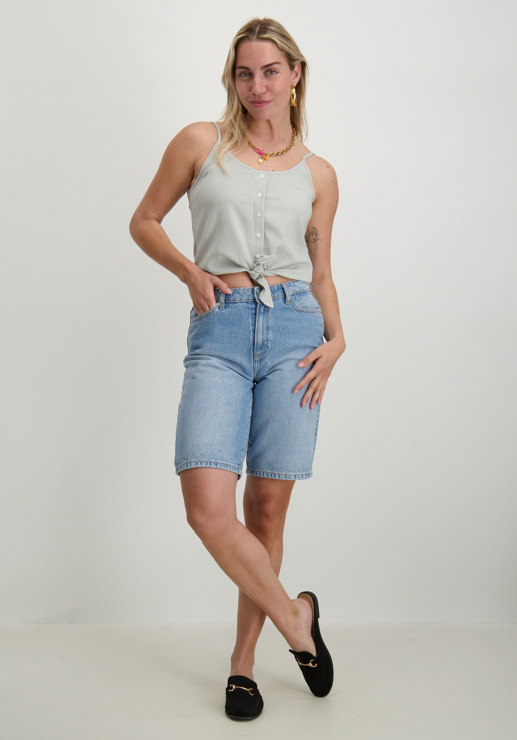 Only Top Lecey knot 15299191 Midden groen