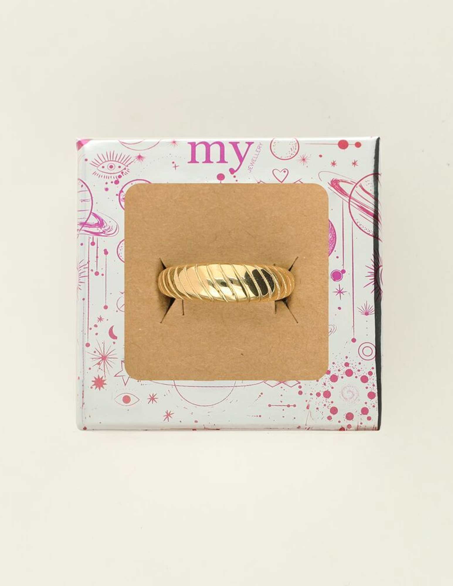 My Jewellery Ring met ribbels MJ09524 Goud