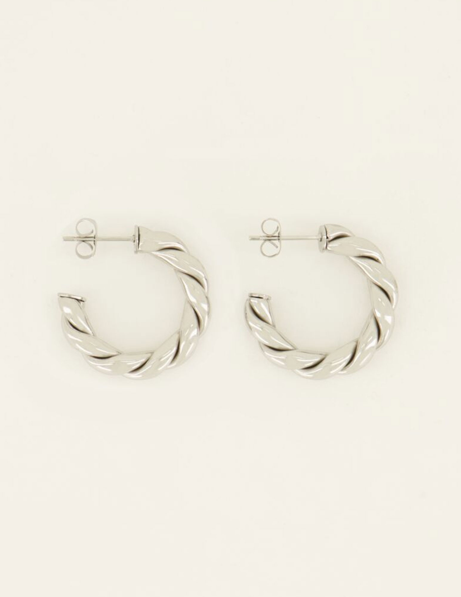 My Jewellery Oorringen gedraaid MJ07991 Zilver