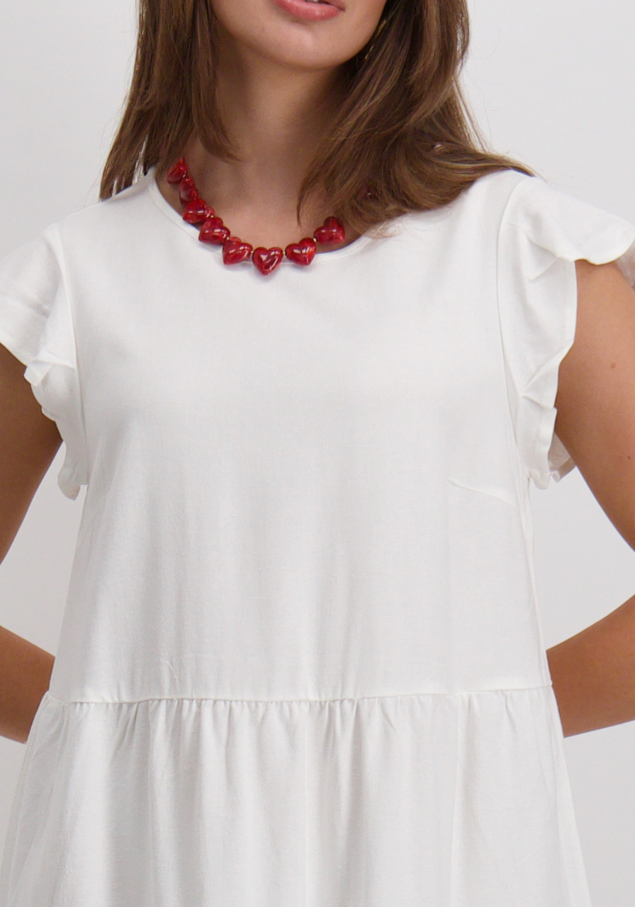 Vila Jurk Summer 14098932 Wolwit-ecru