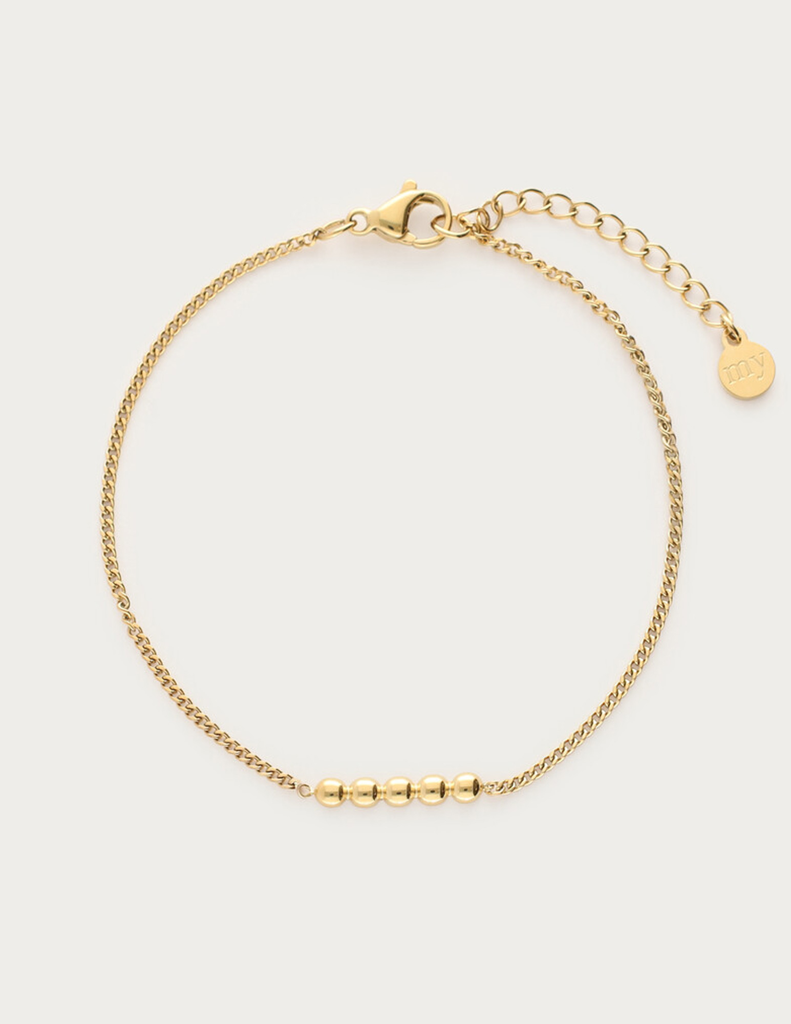 My Jewellery Mystic armband met vijf bollen MJ14239 Goud