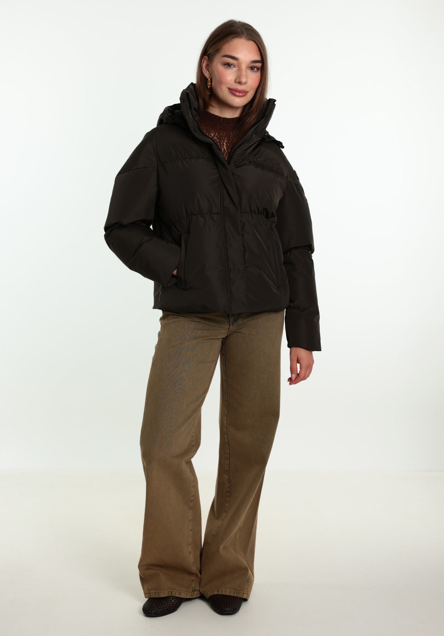 AIRFORCE Winterjas Maya puffer FRW1083 Donker bruin
