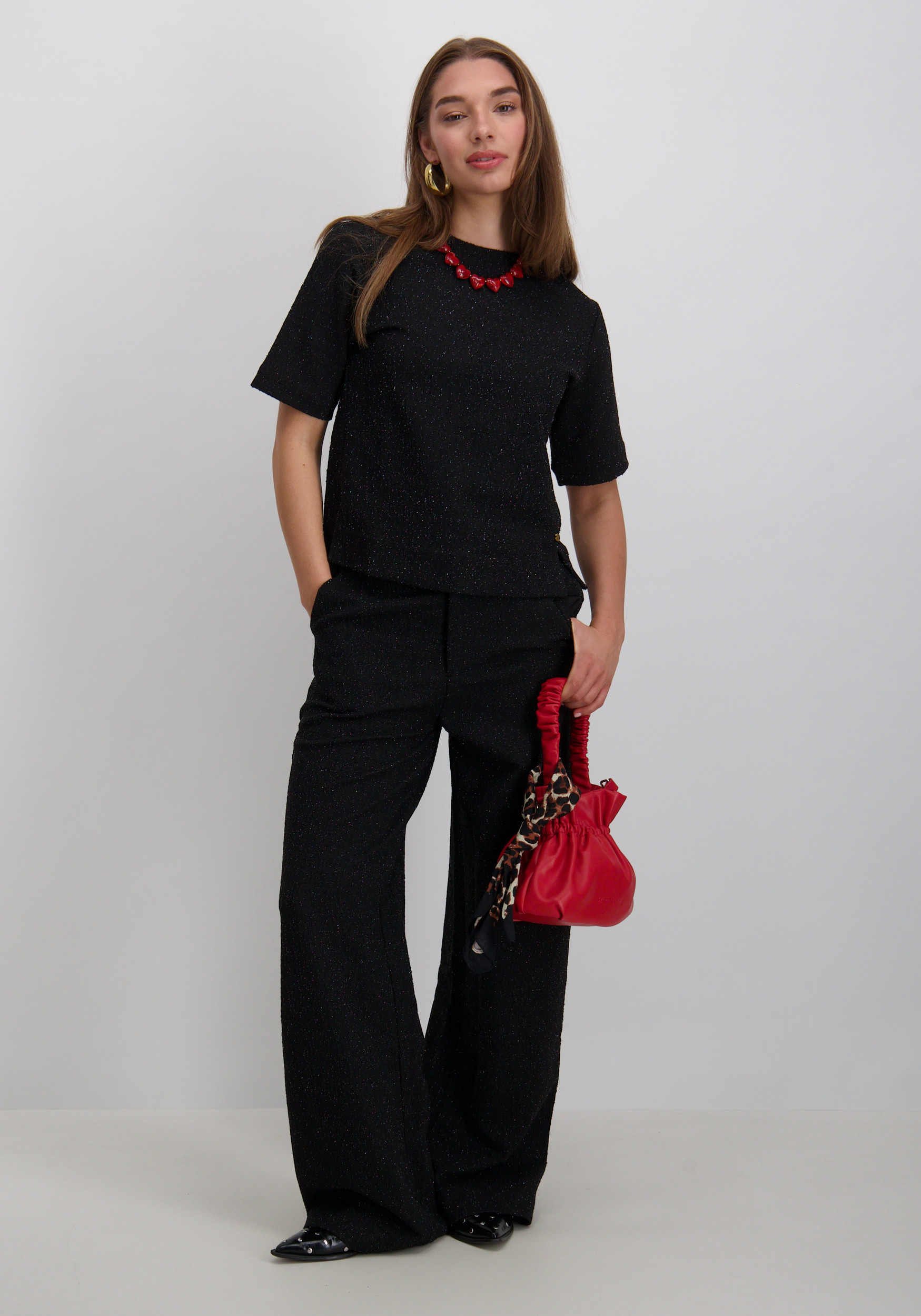 Lofty Manner Broek Dora QI32 Zwart