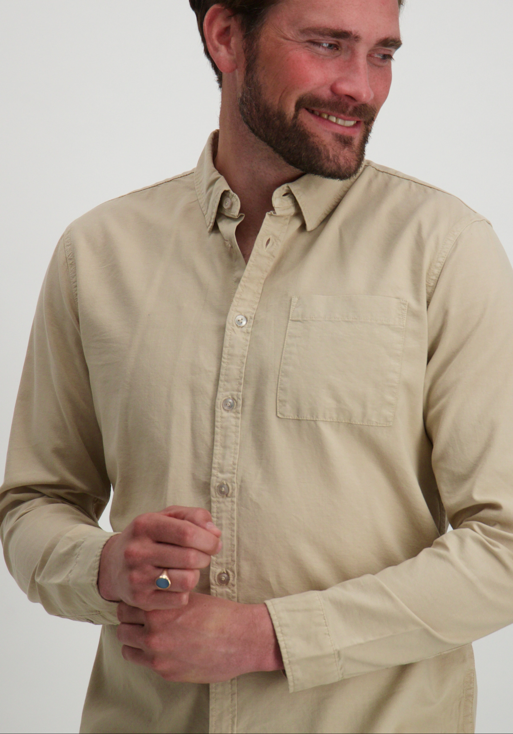 Pure White Overhemd 24010209 Zand