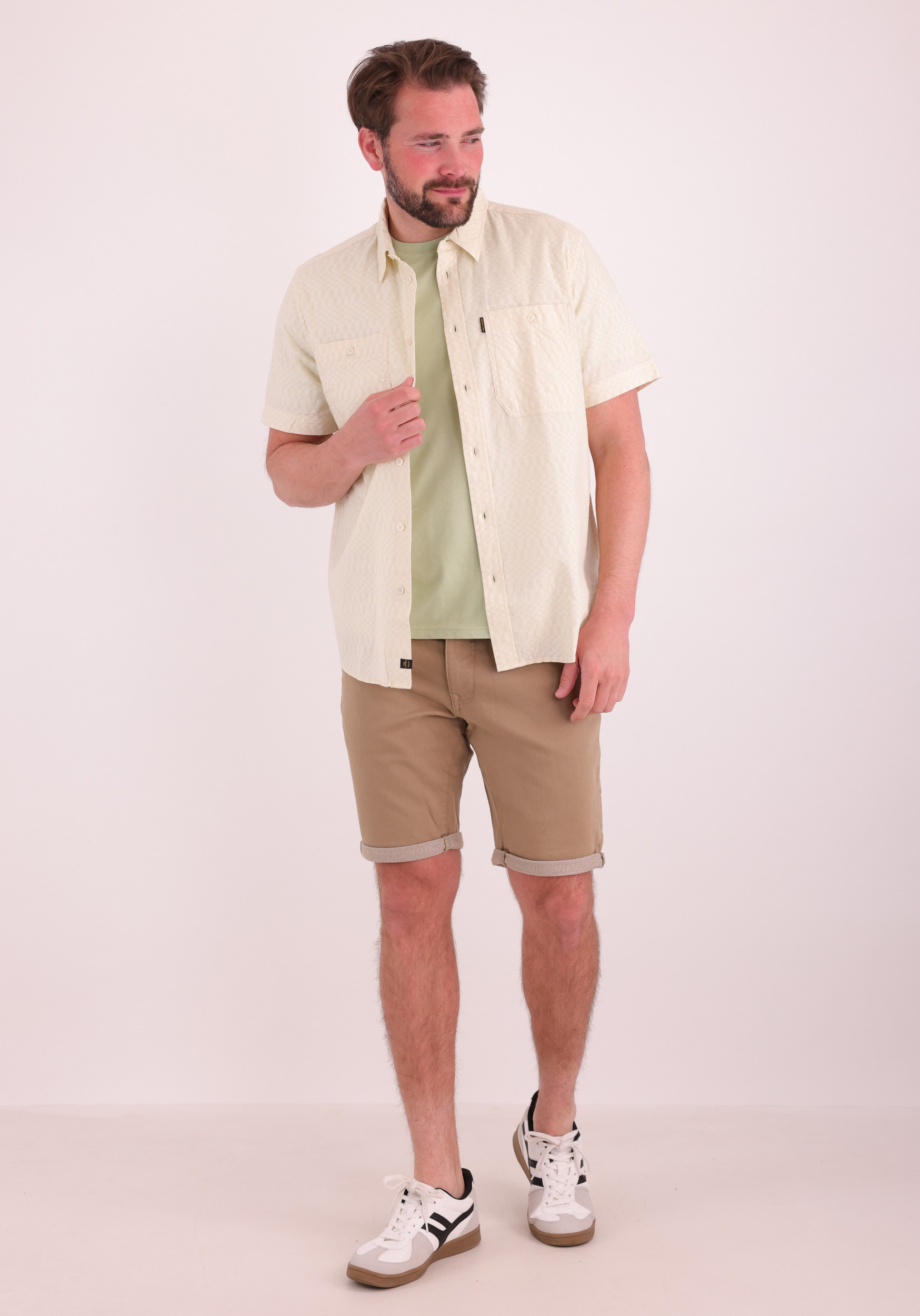 No Excess T-shirt Peached 31360275SN Midden groen