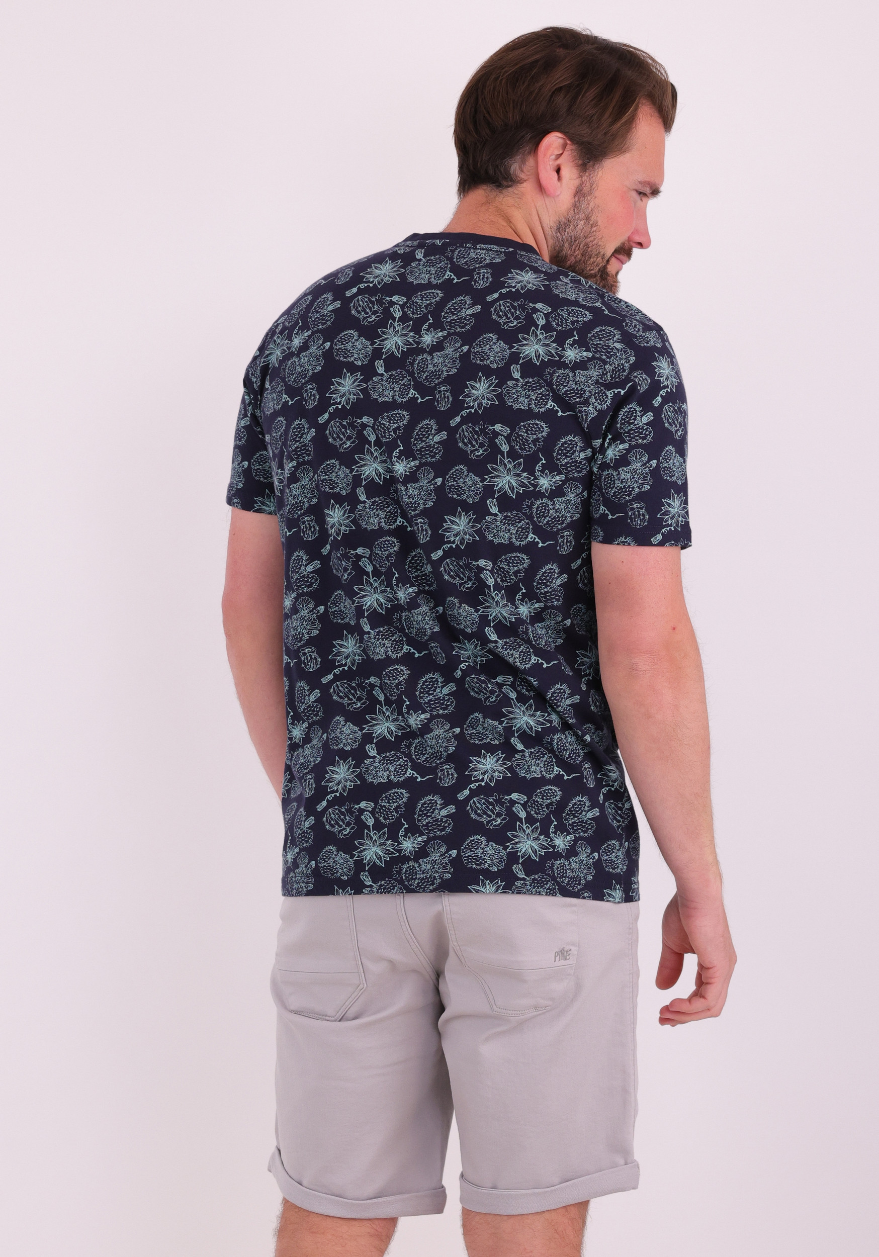 Petrol T-shirt M-1060-TSR264 Donker blauw