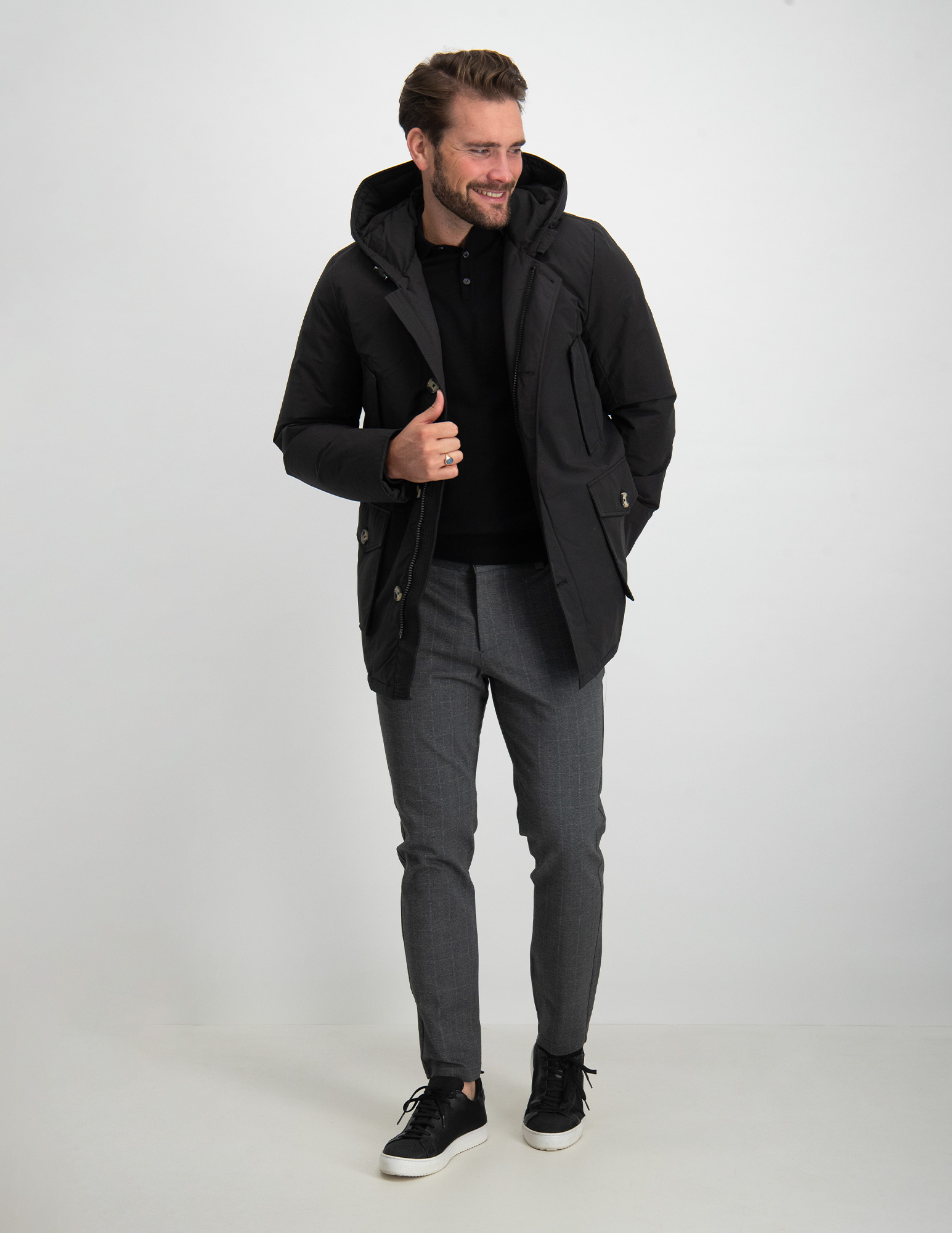 AIRFORCE Classic Parka HRM0479 Zwart