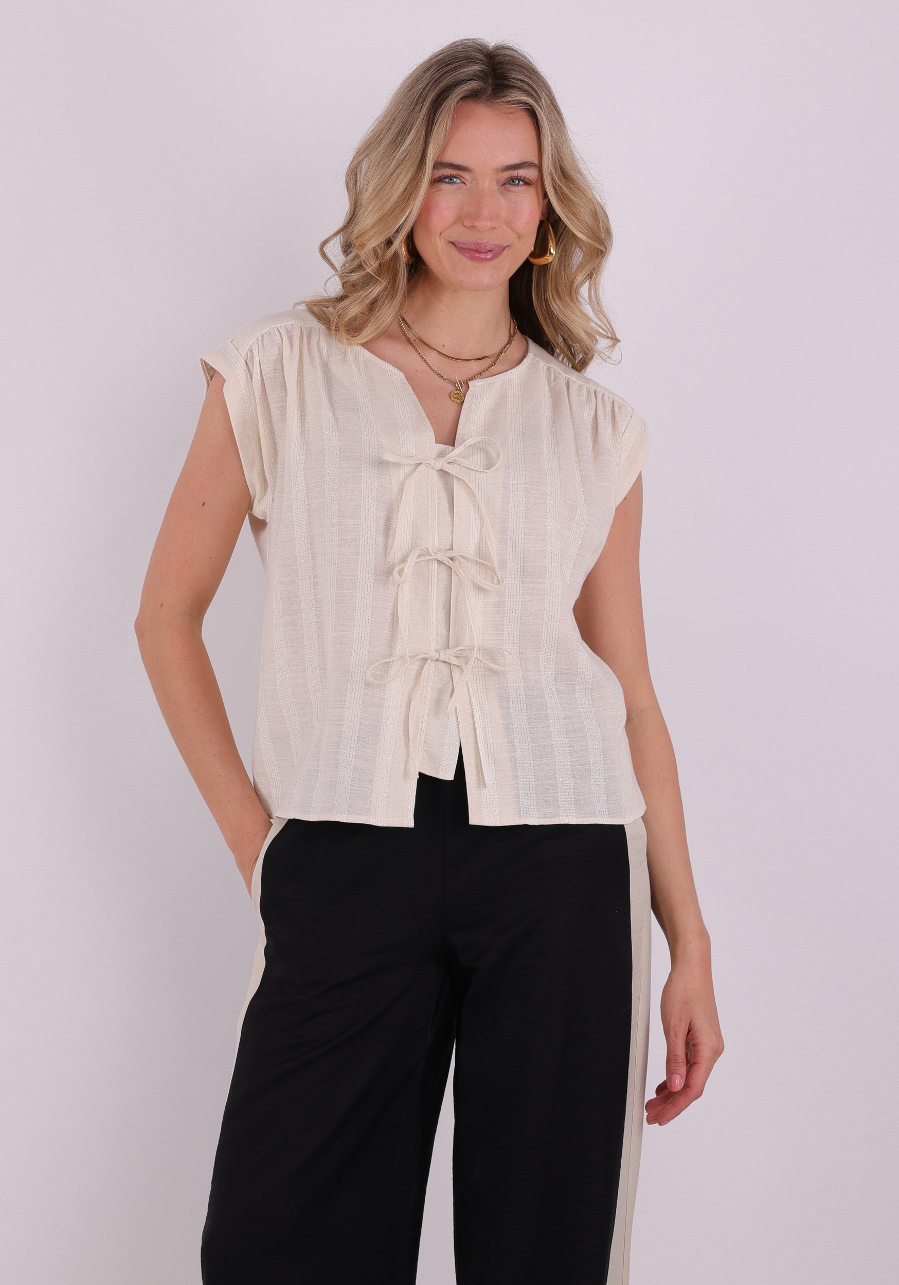 Geisha Top bow 63152-32 Zand