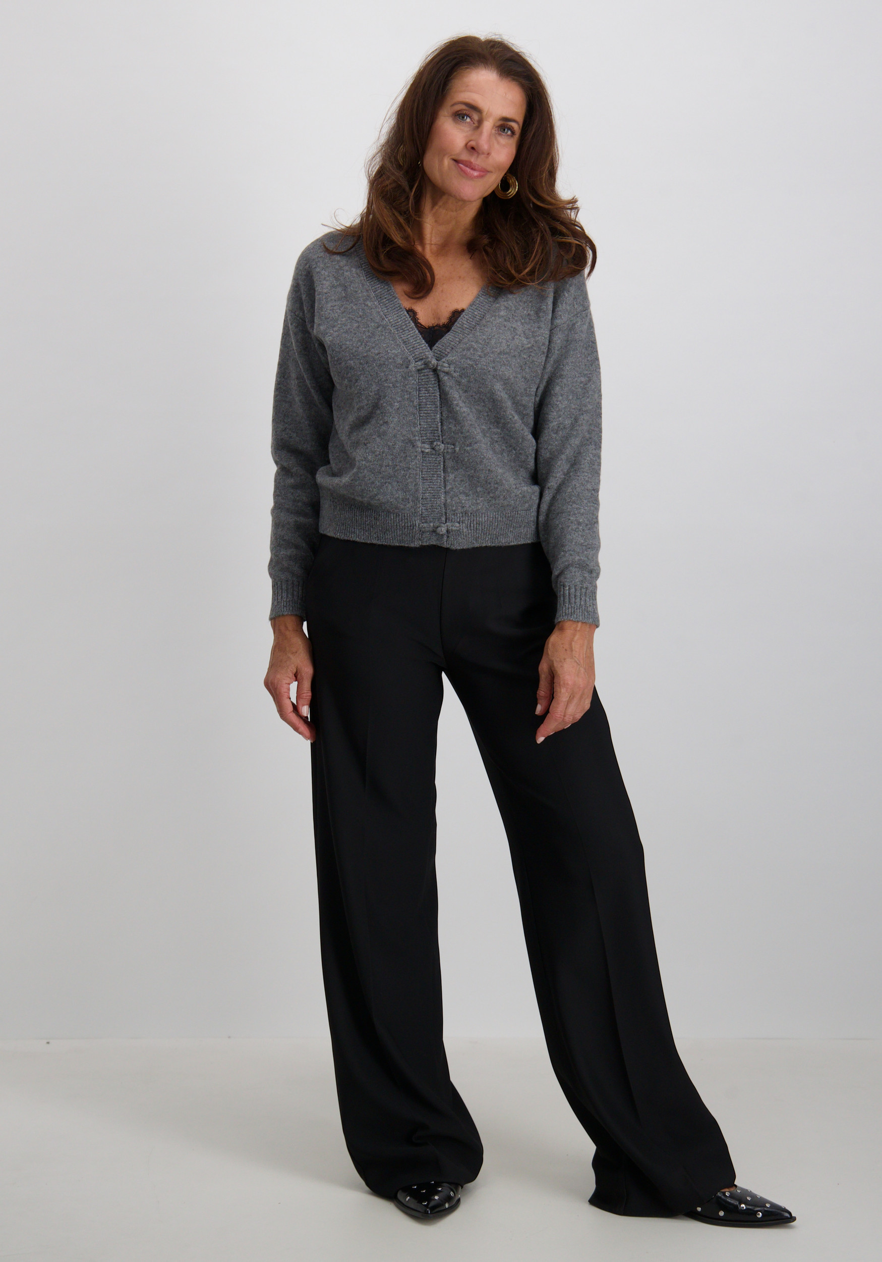 Ichi Vest Dasila 20124215 Donker Grijs