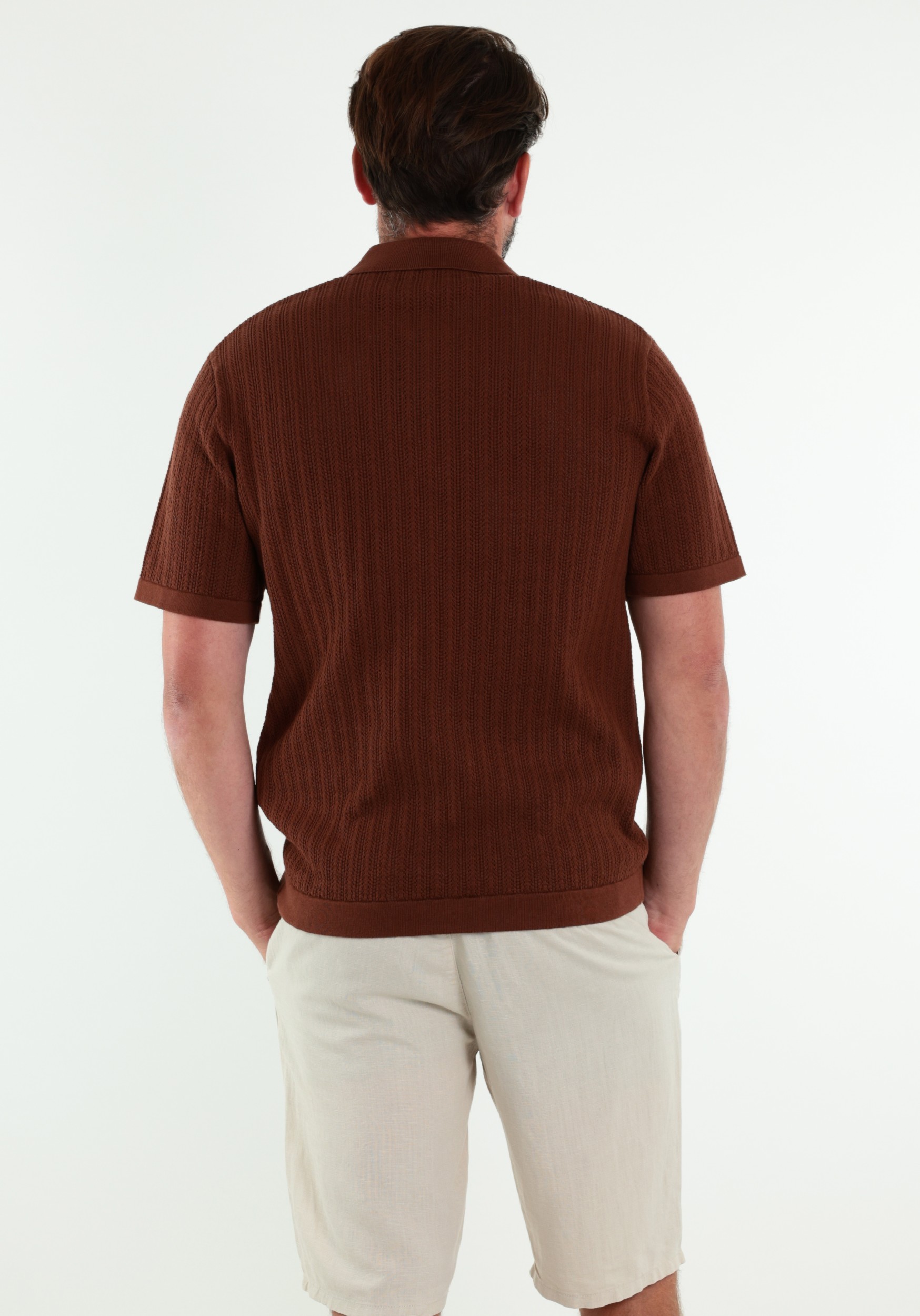 ONLY & SONS Polo Moon 22032760 Midden bruin