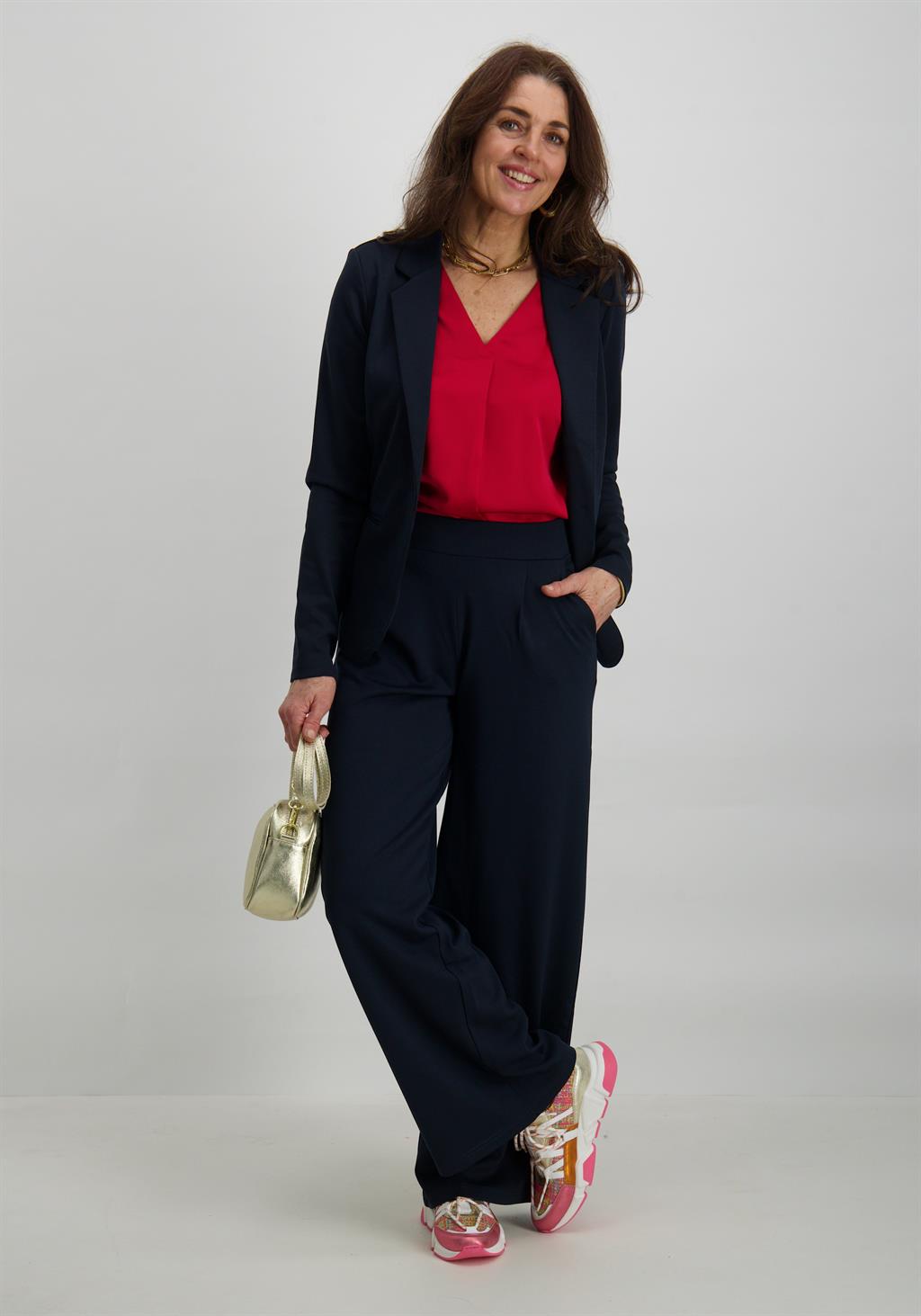 Vila T-shirt Ellette 14089239 Donker rose