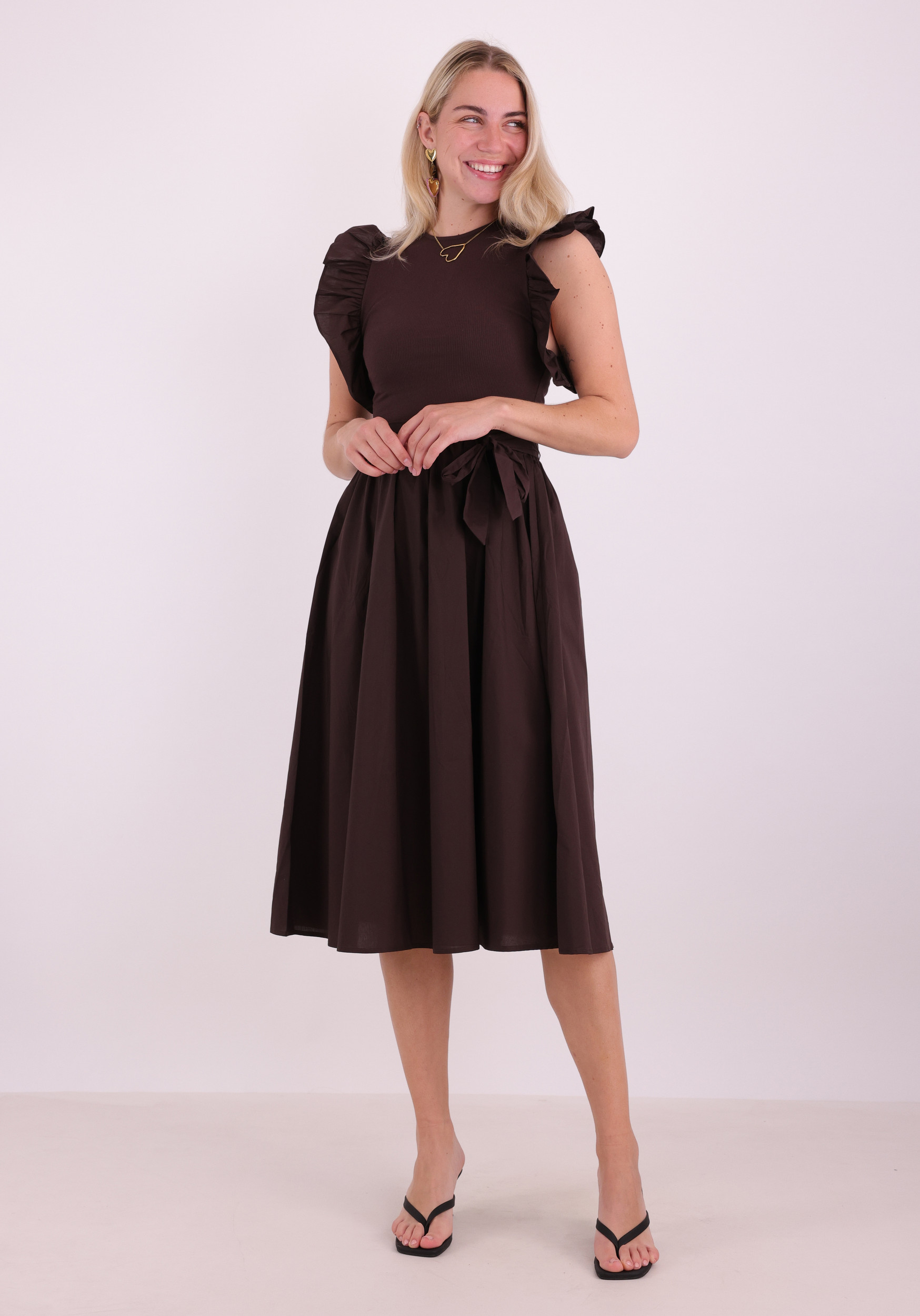 ONLY Jurk Avalora 15381147 Donker bruin
