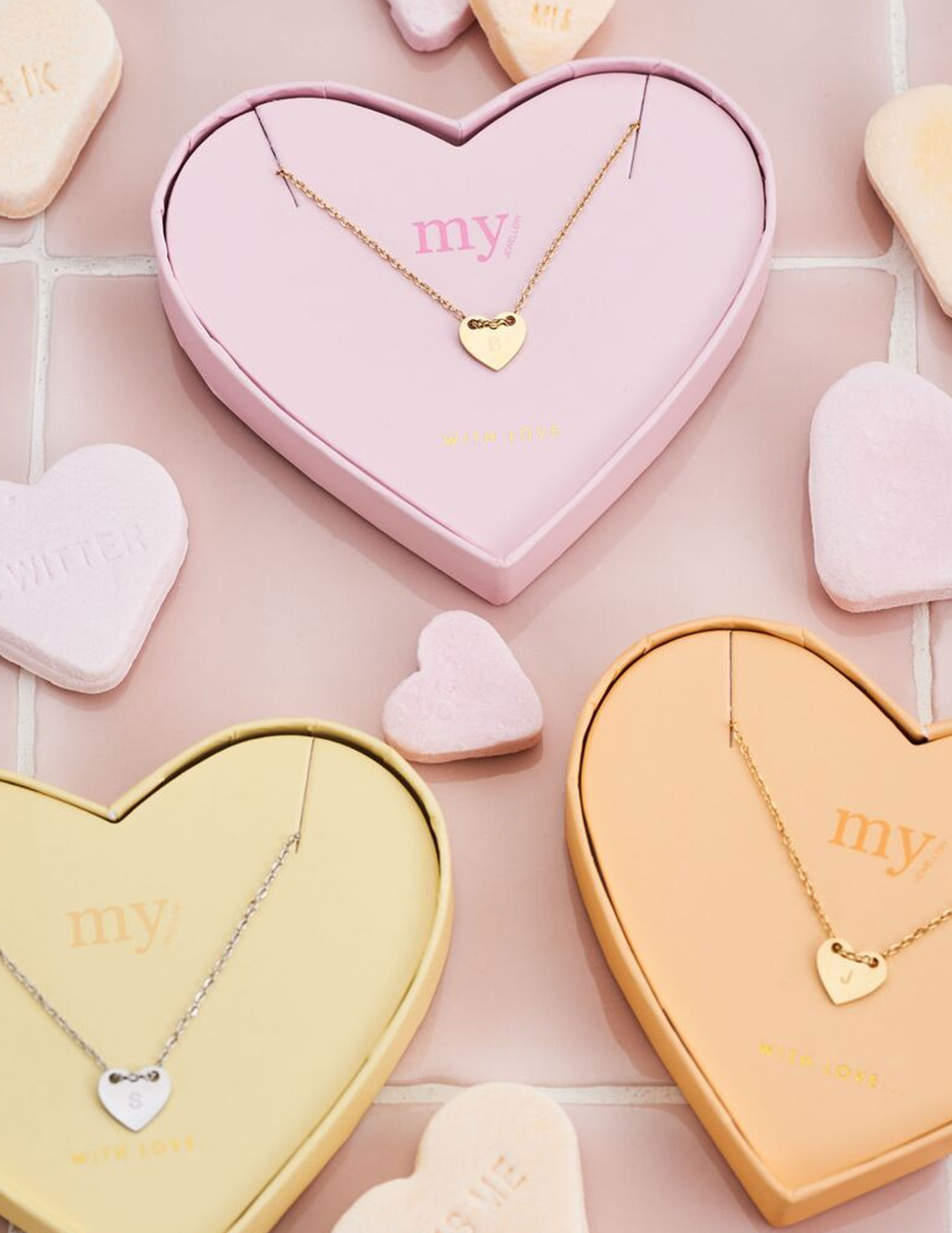 My Jewellery Ketting met initiaal C op hartje MJ07876C Zilver
