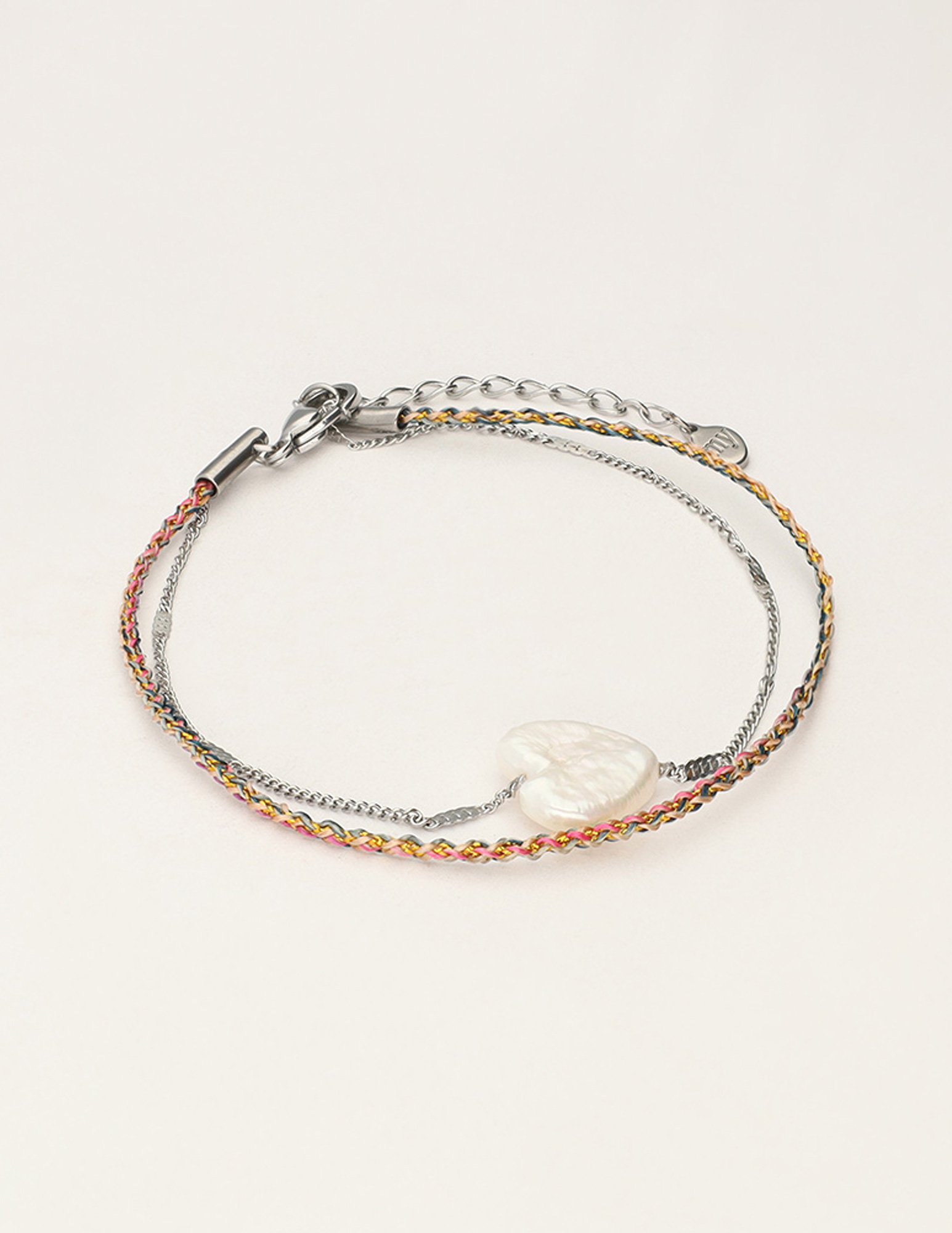 My Jewellery Armband met parel hartje MJ11630 Zilver