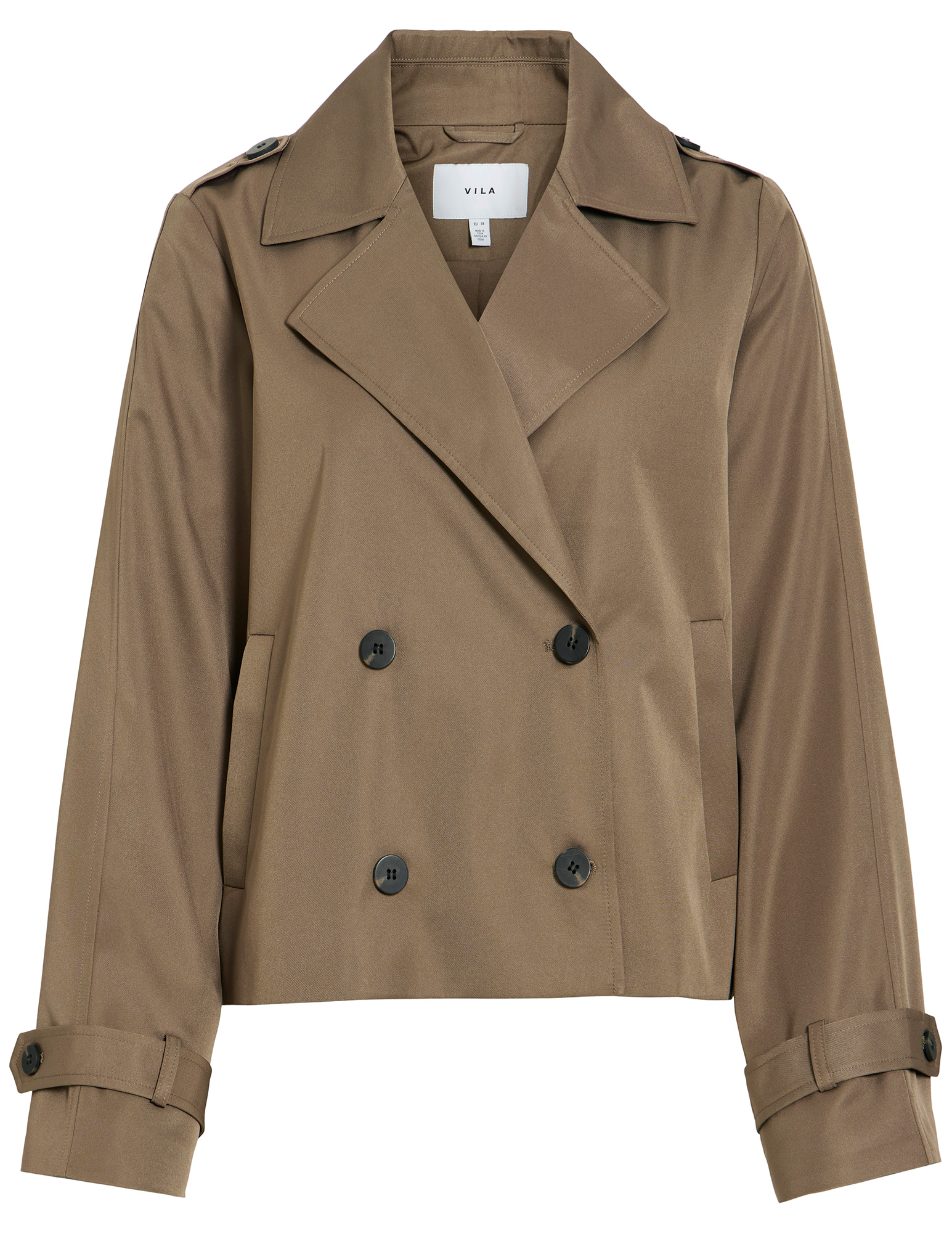 Vila Trenchcoat 14112093 Bruin