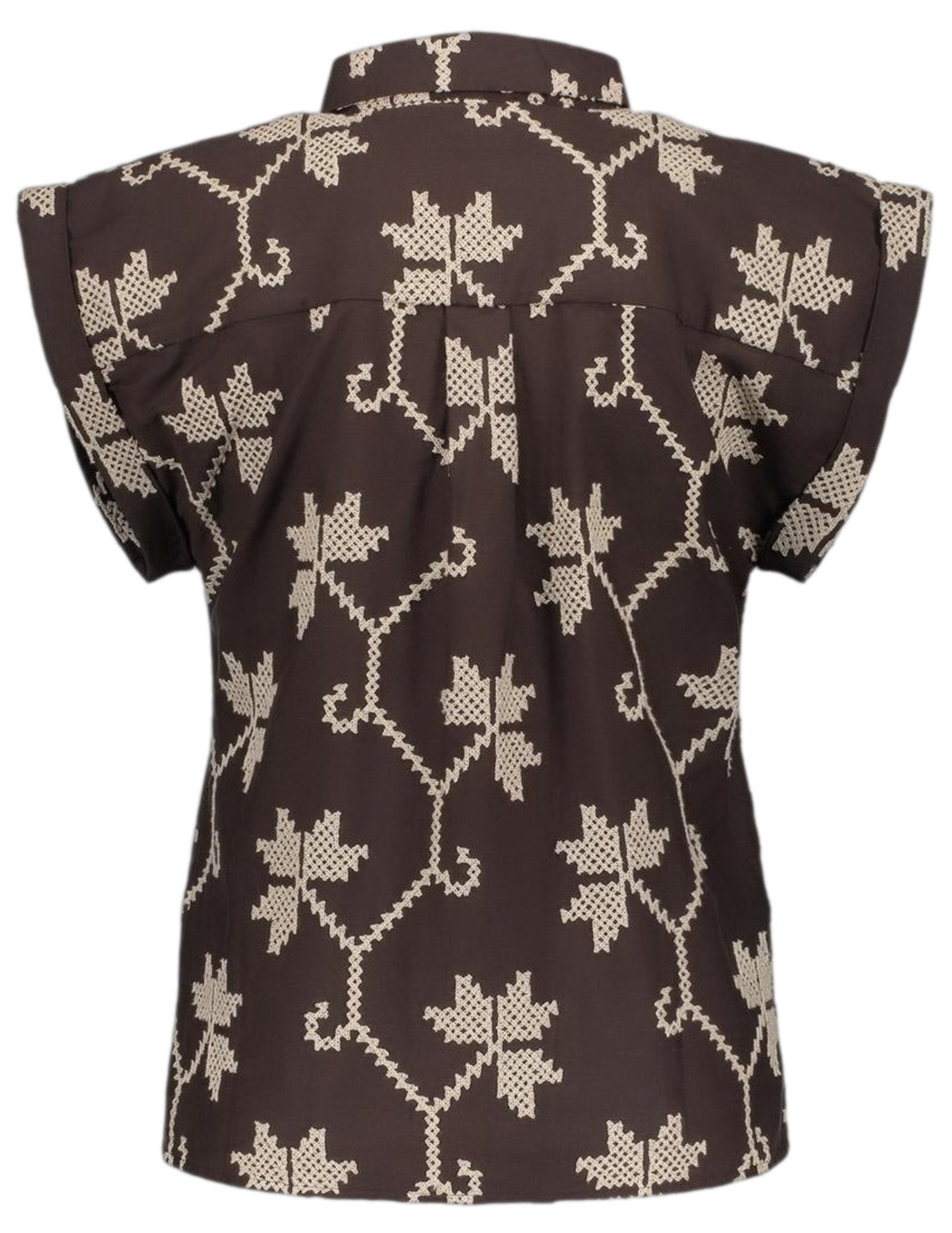 Geisha Blouse All-over print 63212-20 Bruin