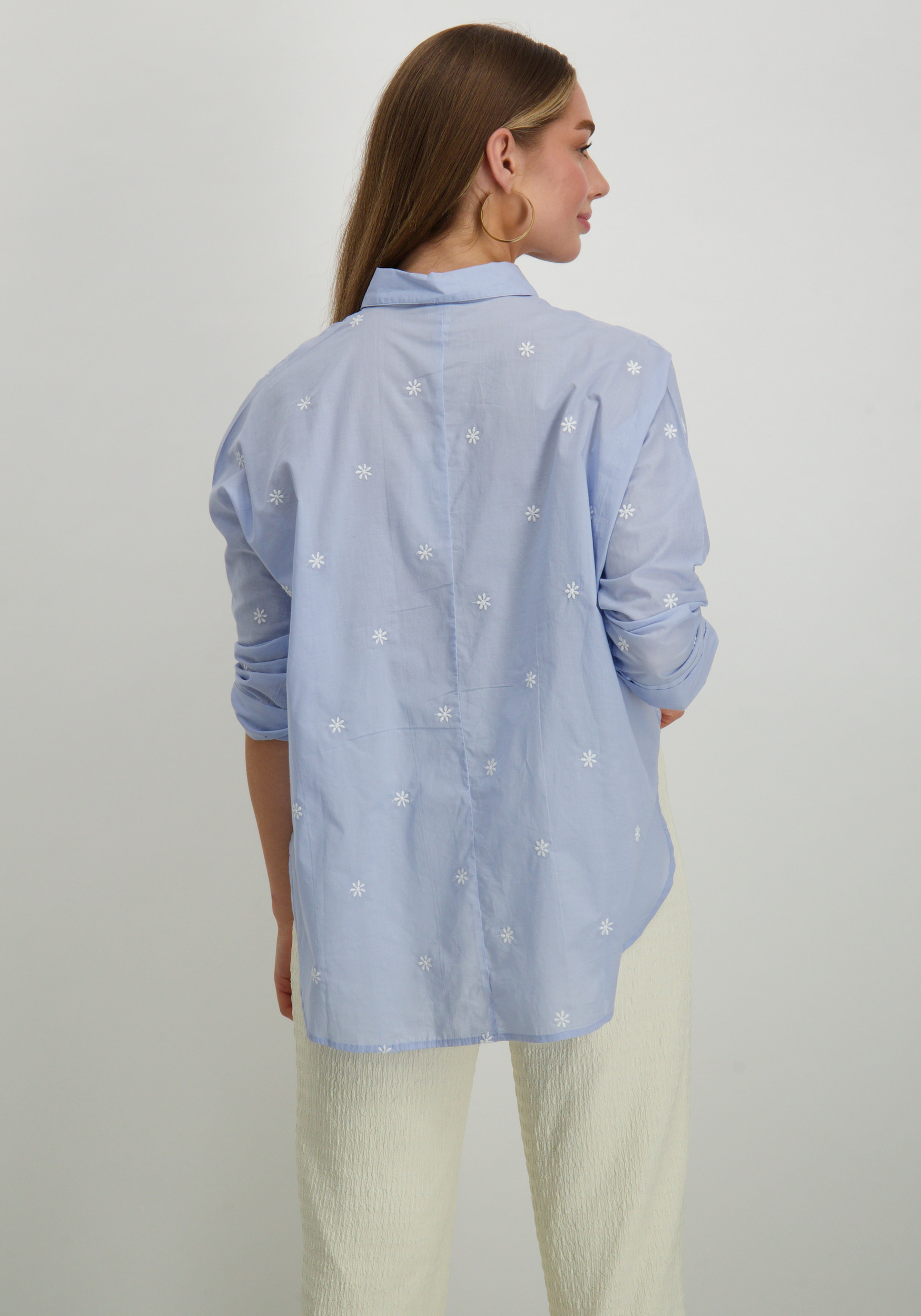 Only Blouse New lina grace 15283743 Licht blauw