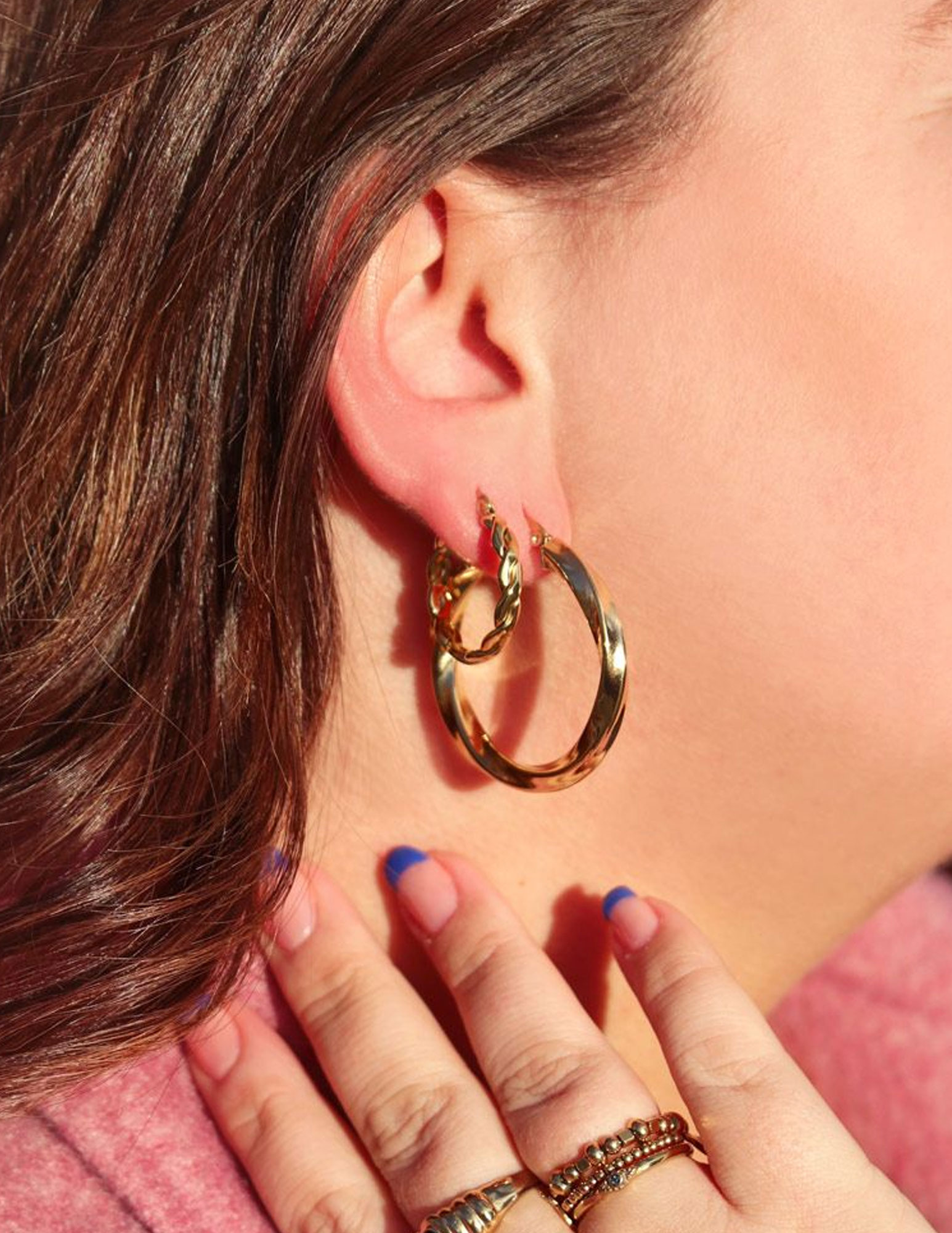 My Jewellery Oorringen rond touwpatroon MJ04358 Zilver