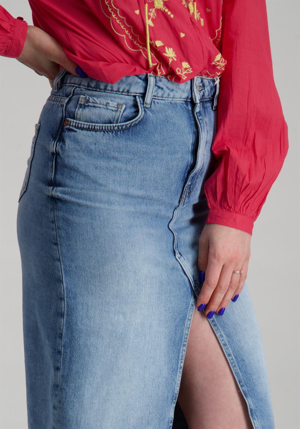 Cup of Joe Lange rok Helen Helen Licht blauw