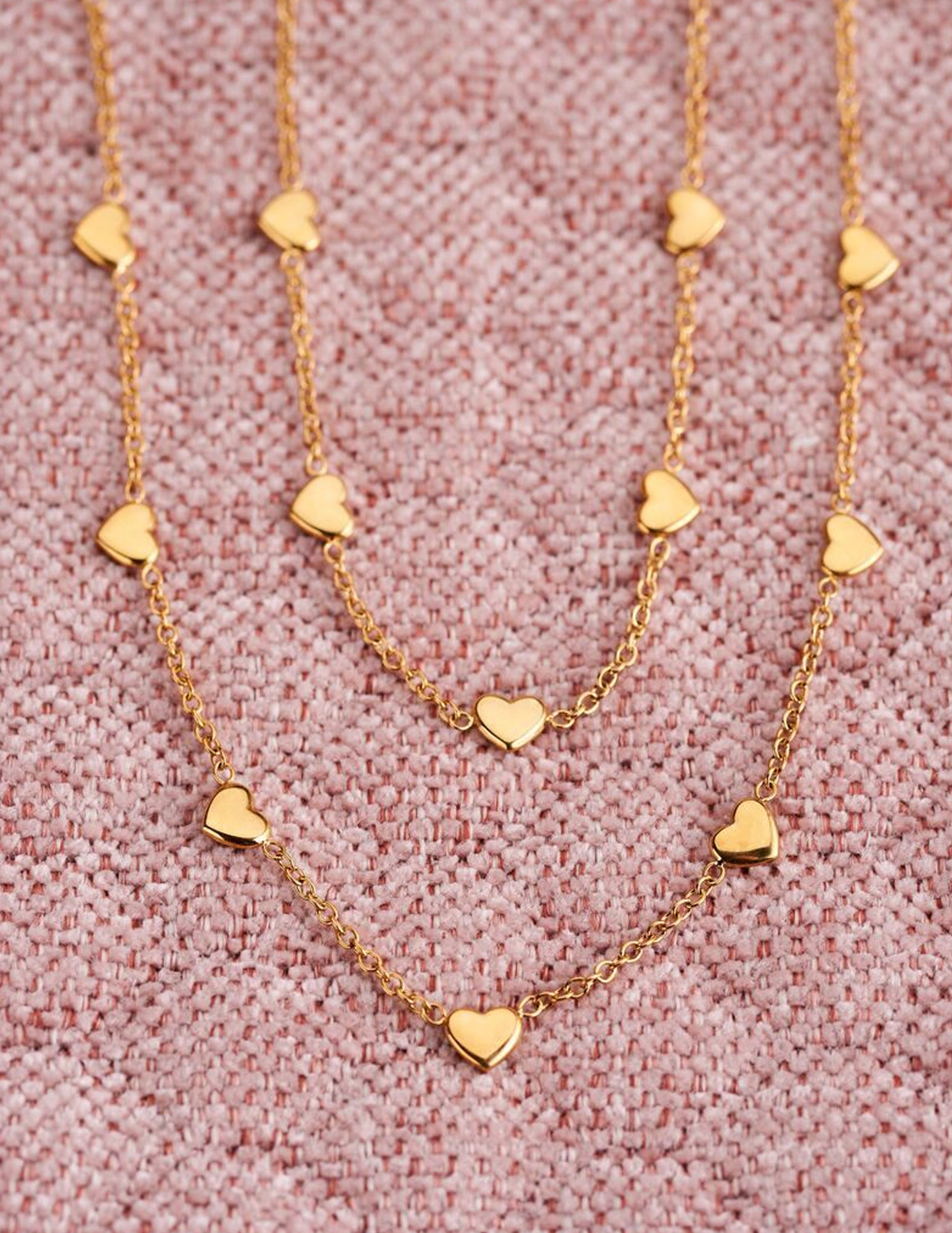 My Jewellery Ketting met hartjes MJ07639 Zilver